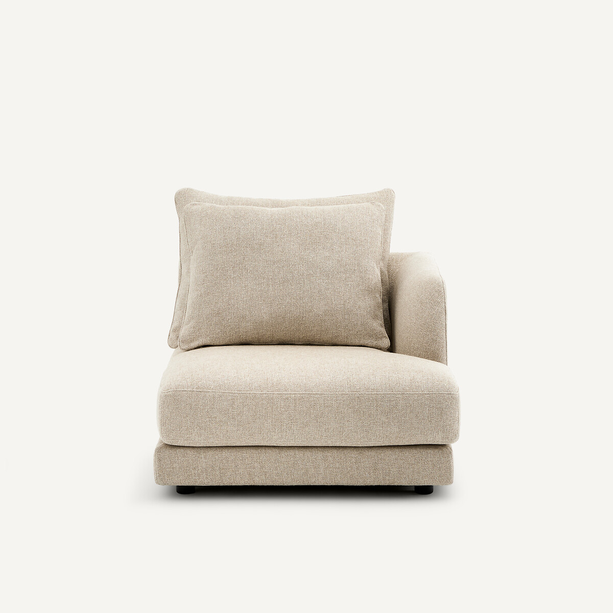 Rechtes Halbsofa, modular, aus Baumwollmischgewebe, TIBERIO ecru, AM.PM