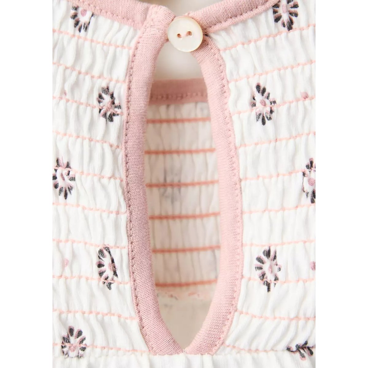 Pyjama imprimé fleuri blanc cassé, MANGO BABY