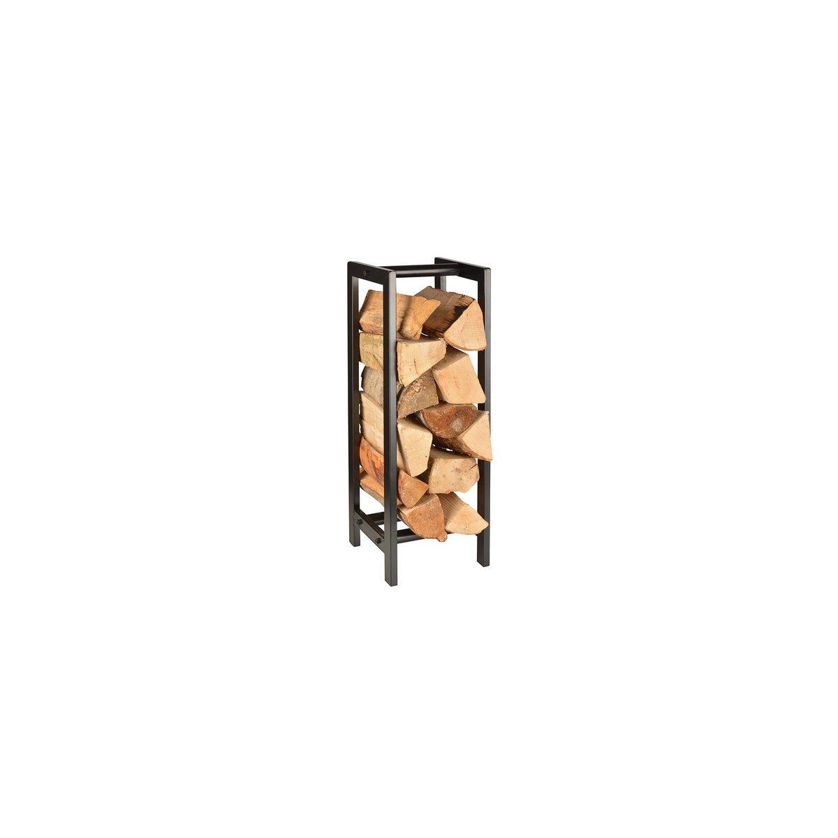 Range Bûches Design pour Intérieur  en Acier au Carbone Noir noir, WADIGA