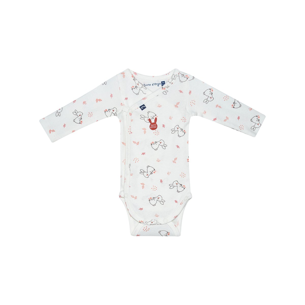 Lot de 2 bodies leonin ouverture devant naissance beige, SUCRE D'ORGE