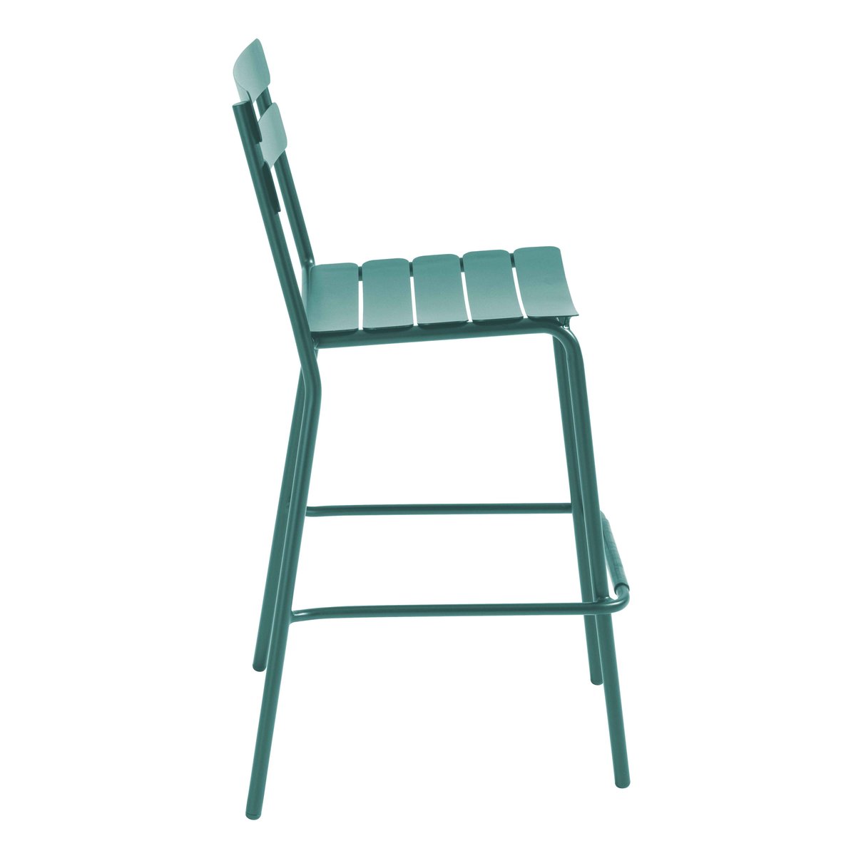 Chaise haute en aluminium, ALMADA vert foncé, OVIALA