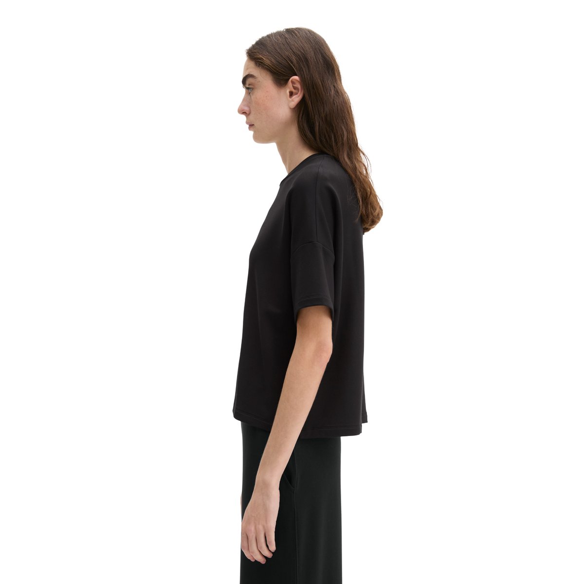 T-shirt oversize en TENCEL™ Modal noir, MARC O'POLO
