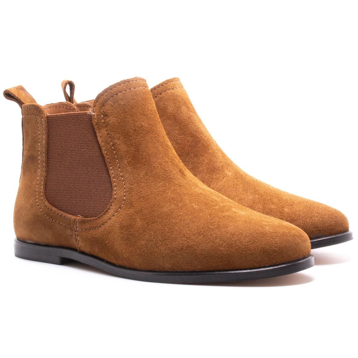 Boni Gildas - bottines en daim beige foncé, BONI&SIDONIE