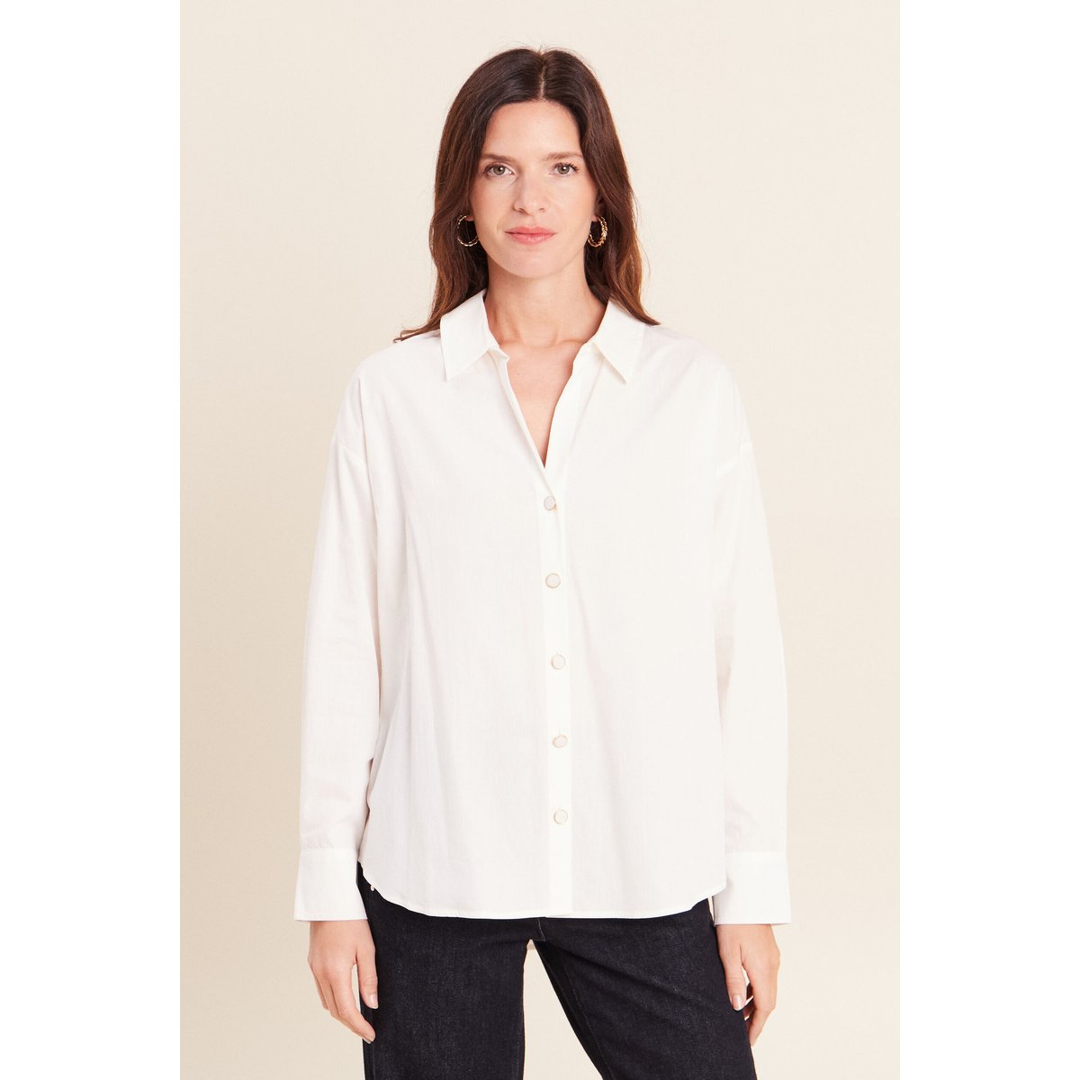 Chemise ample manches longues ecru, BREAL