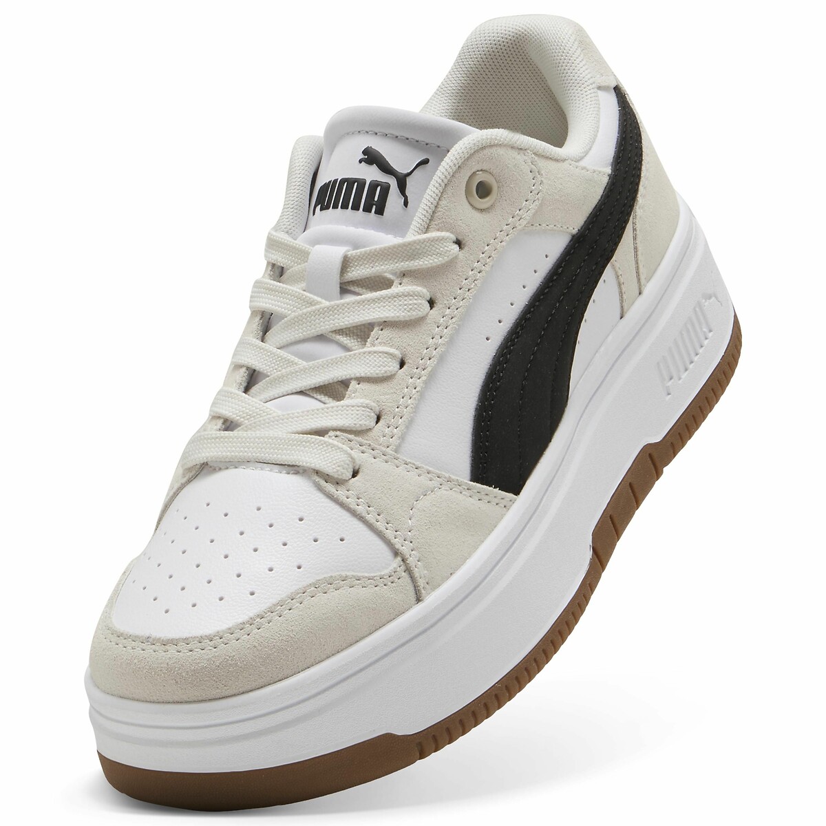 Baskets Rebound Low Suede blanc/noir, PUMA