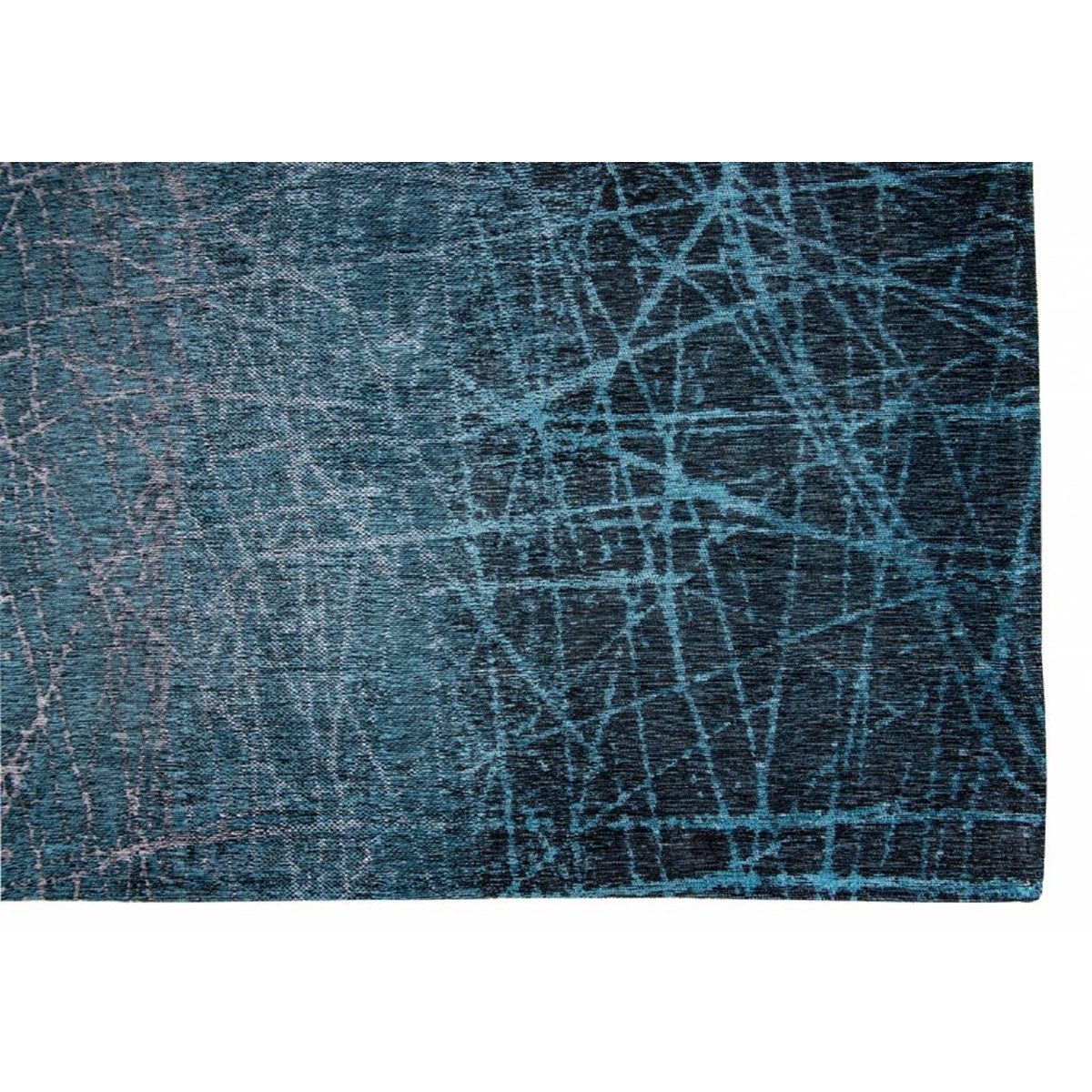 Tapis salon et chambre design coton POLAR bleu, NOVATREND