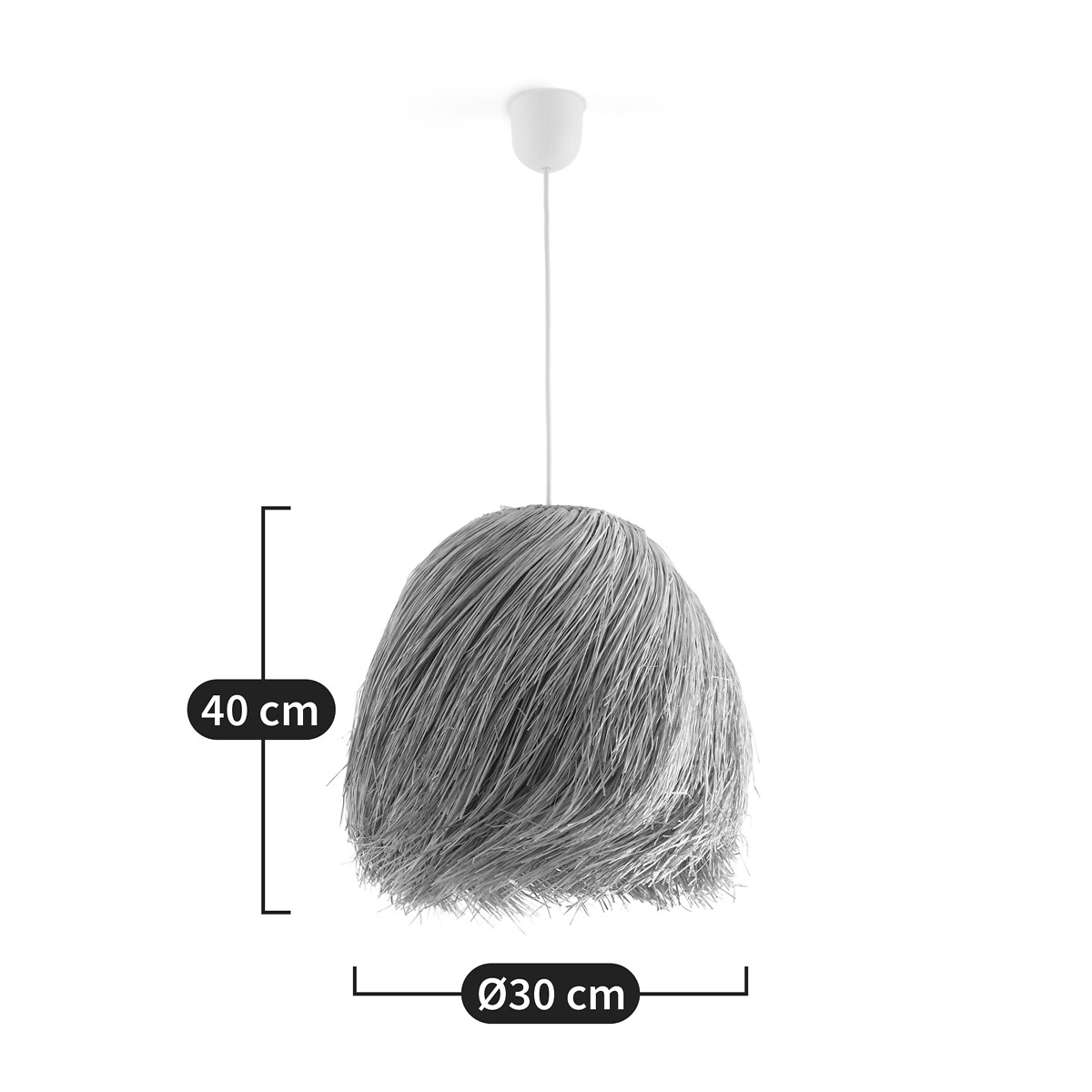 Suspension en fibres de panama Ø30 cm, Samaï naturel, LA REDOUTE INTERIEURS
