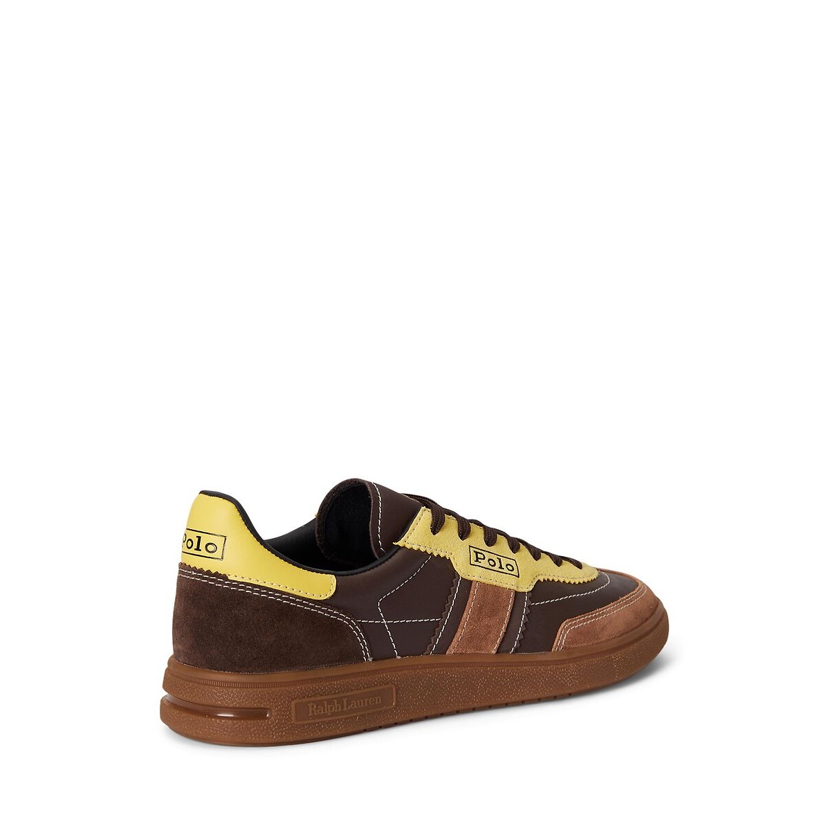 Bedford Leather Trainers brown/yellow, POLO RALPH LAUREN