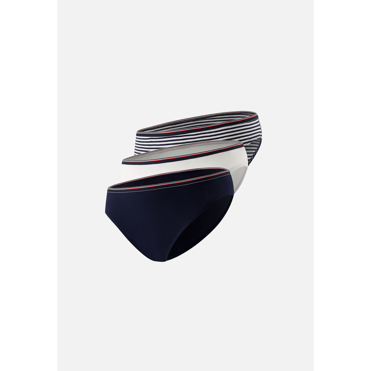 Lot de 3 culottes en coton Lucette marine marinière blanc, LE SLIP FRANCAIS