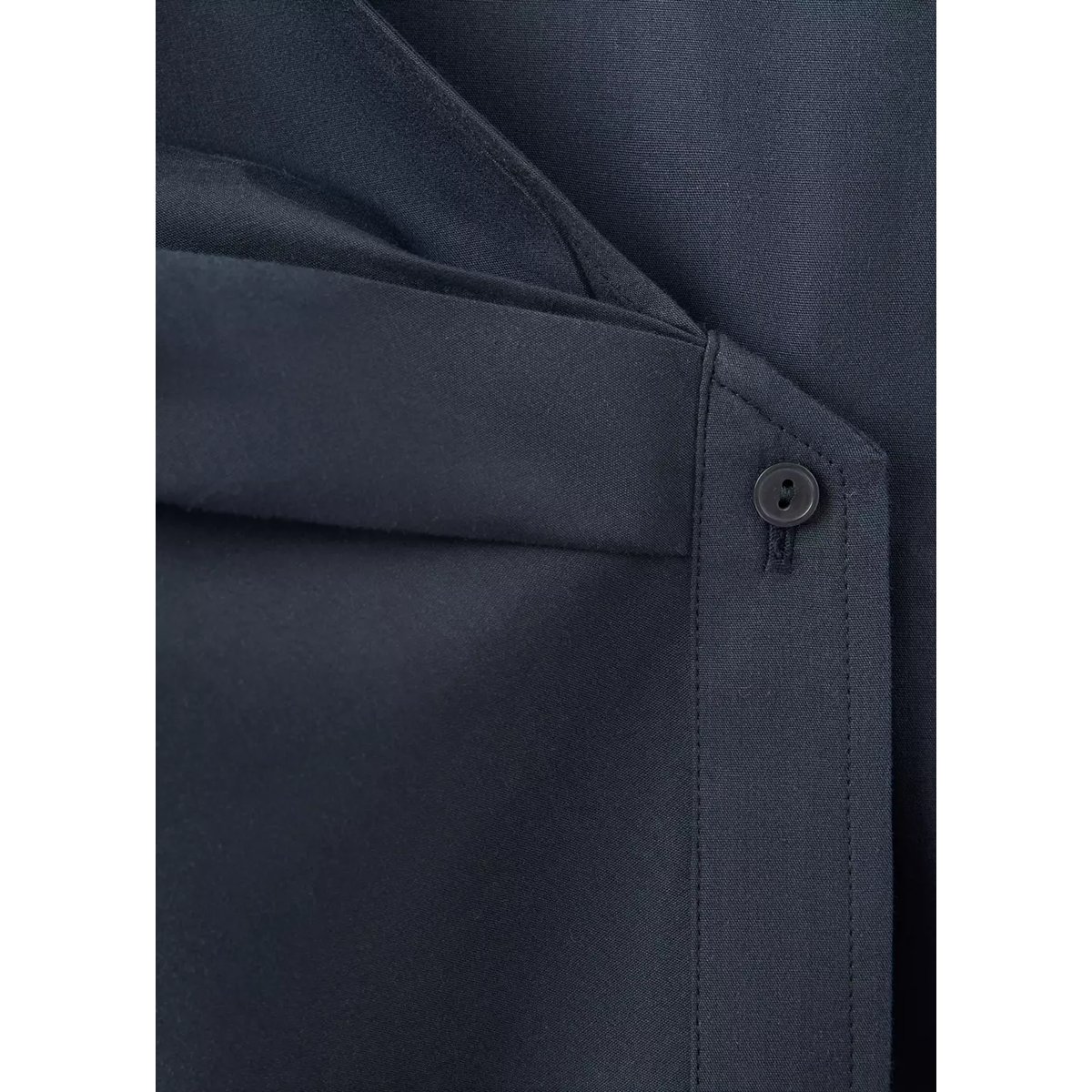 Blouse croisée en coton bleu marine, MANGO