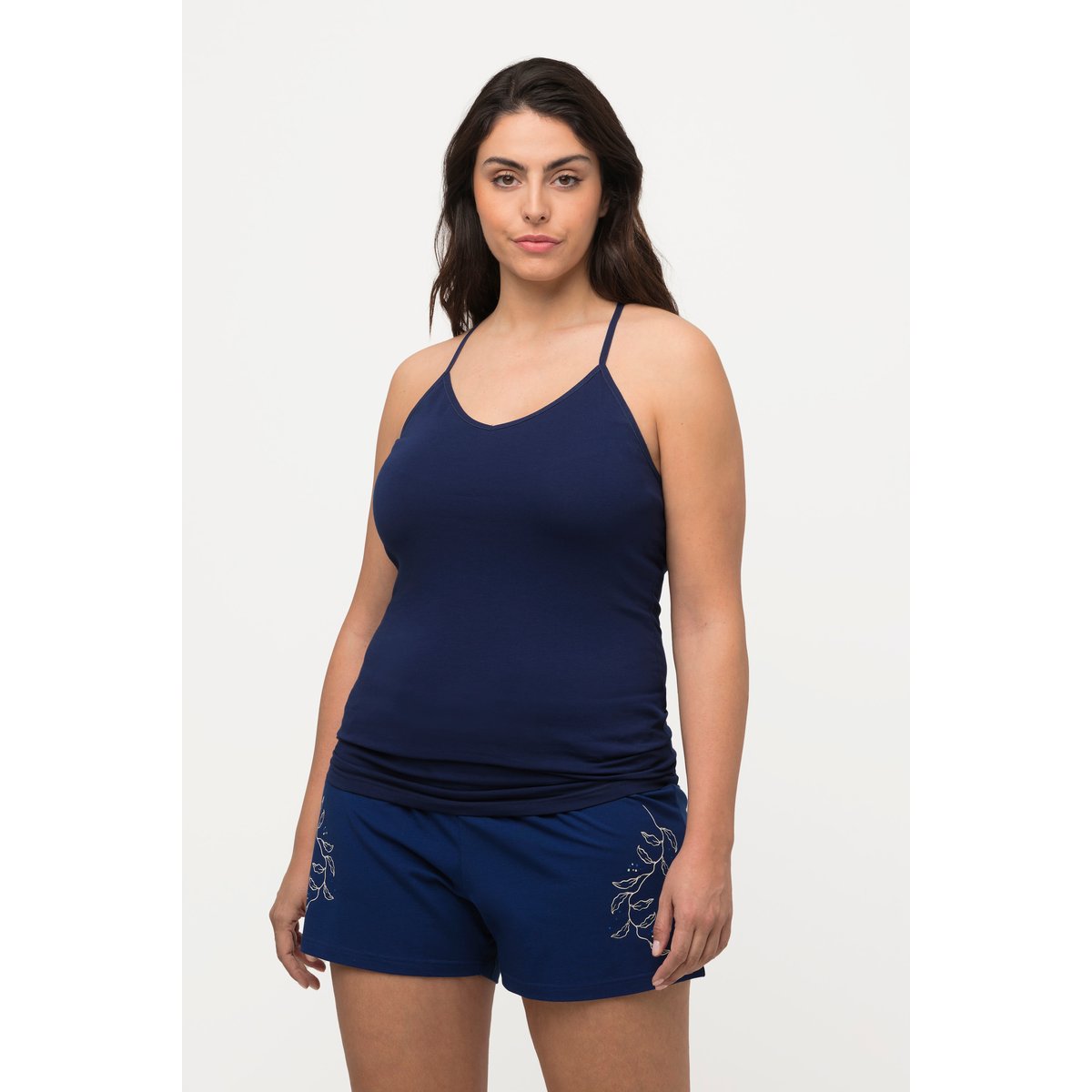 Maillot de corps avec dentelle, dos nageur encre, ULLA POPKEN