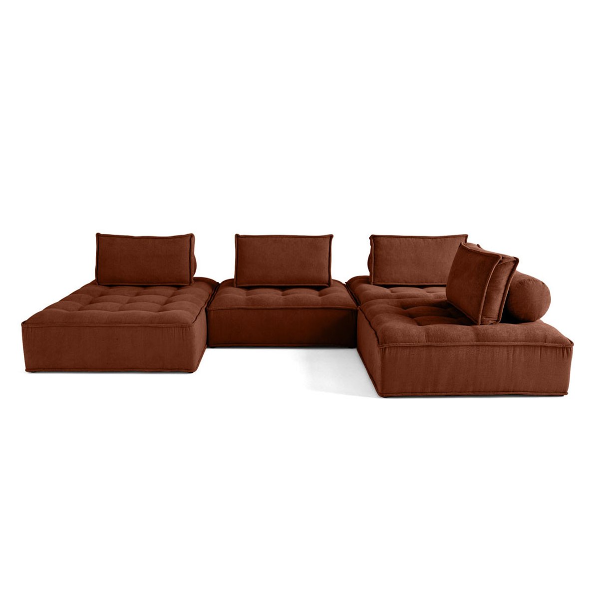 Canapé Panoramique  7 places - MARISOL terracotta, BEST MOBILIER