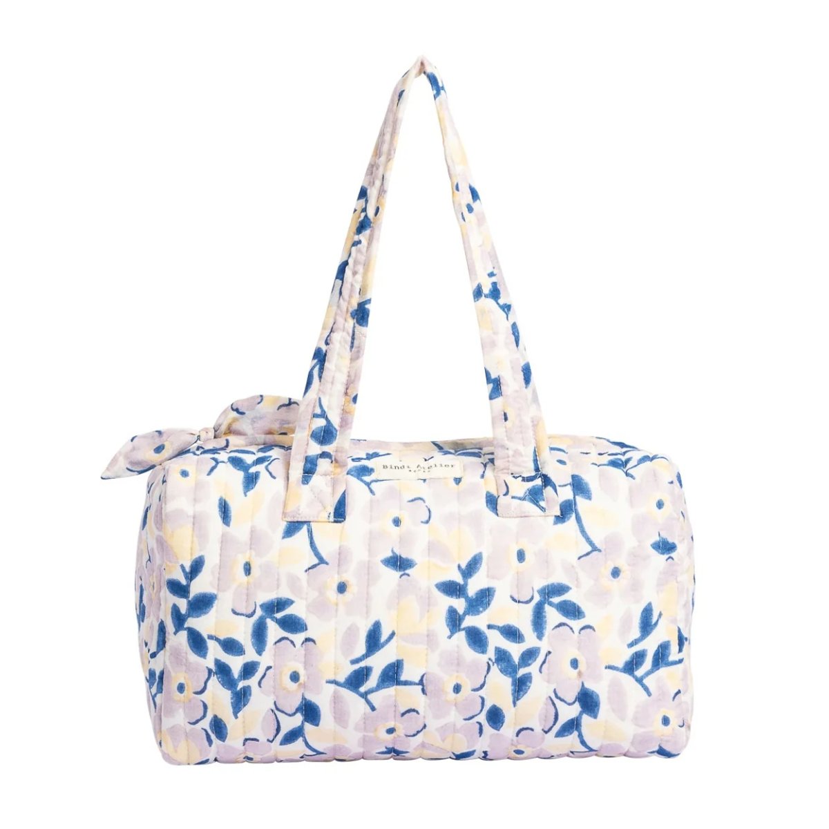 Sac vanity en coton Amelia bleu blue, BINDI ATELIER