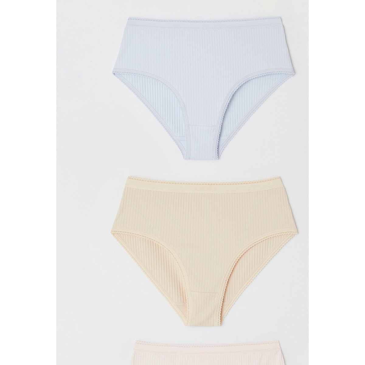 Culottes maxi côtes plates - Lot de 3 multicolore lot pastel, DAMART