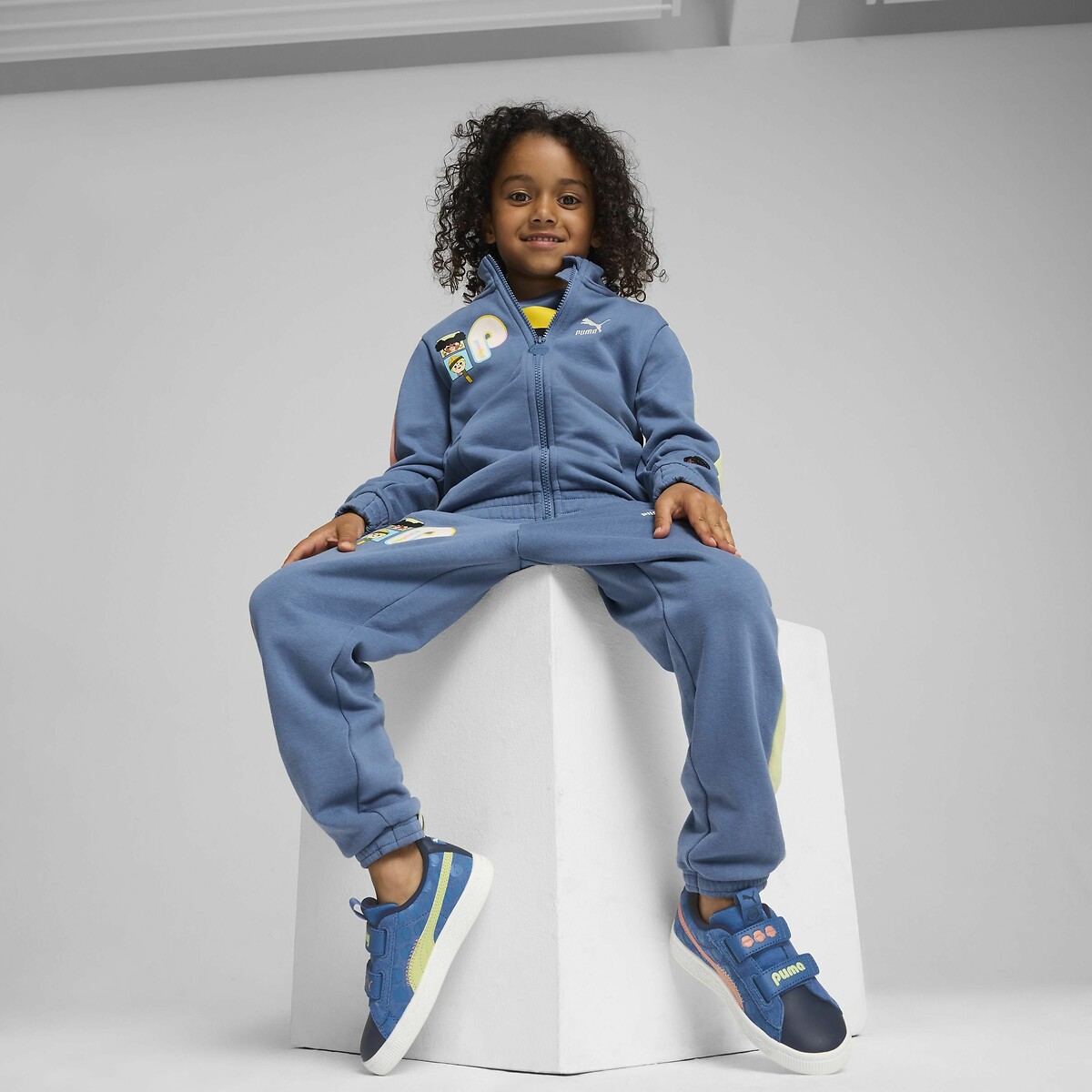 Sweat zippé en molleton bleu, PUMA
