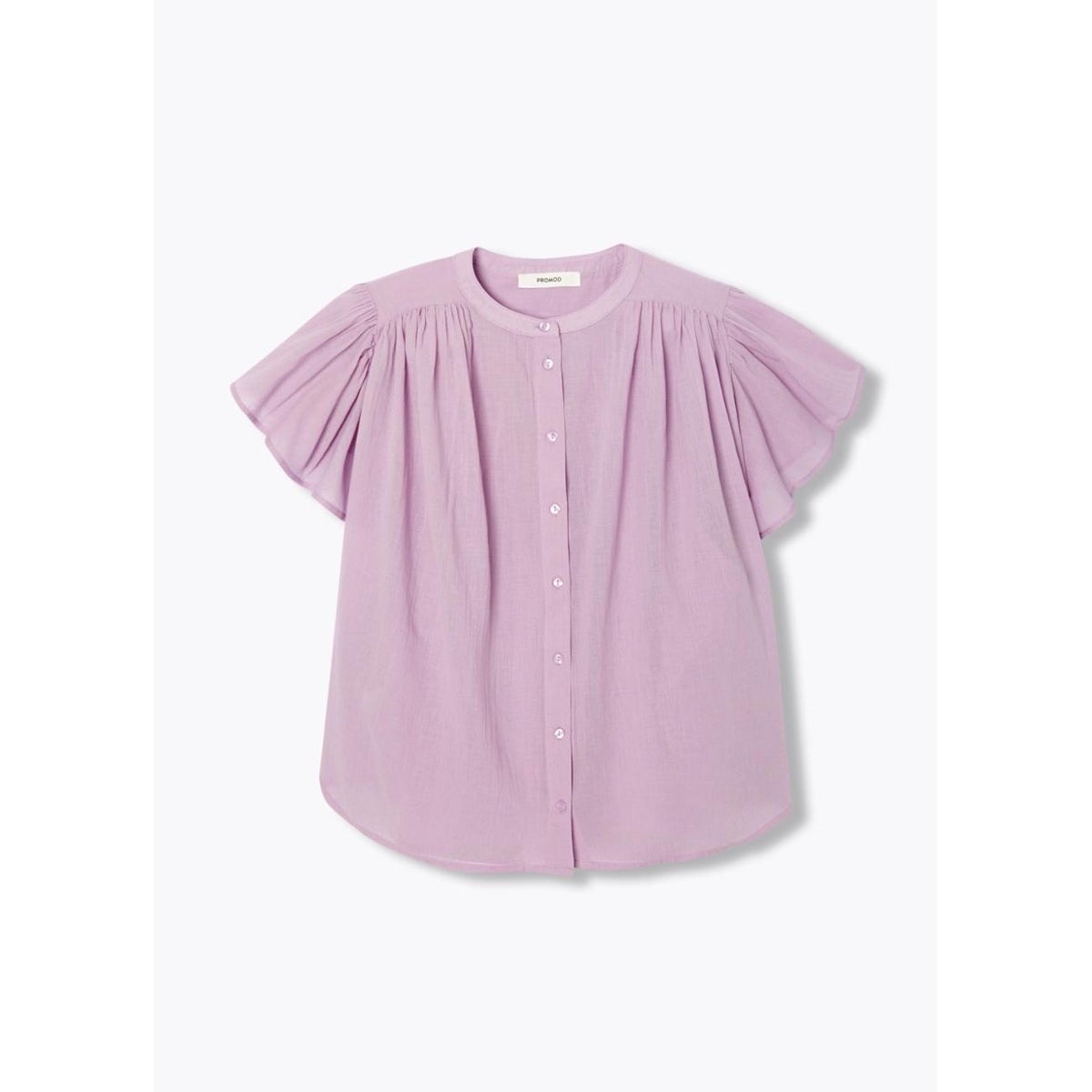 Chemise en cotonnade unie violet, PROMOD