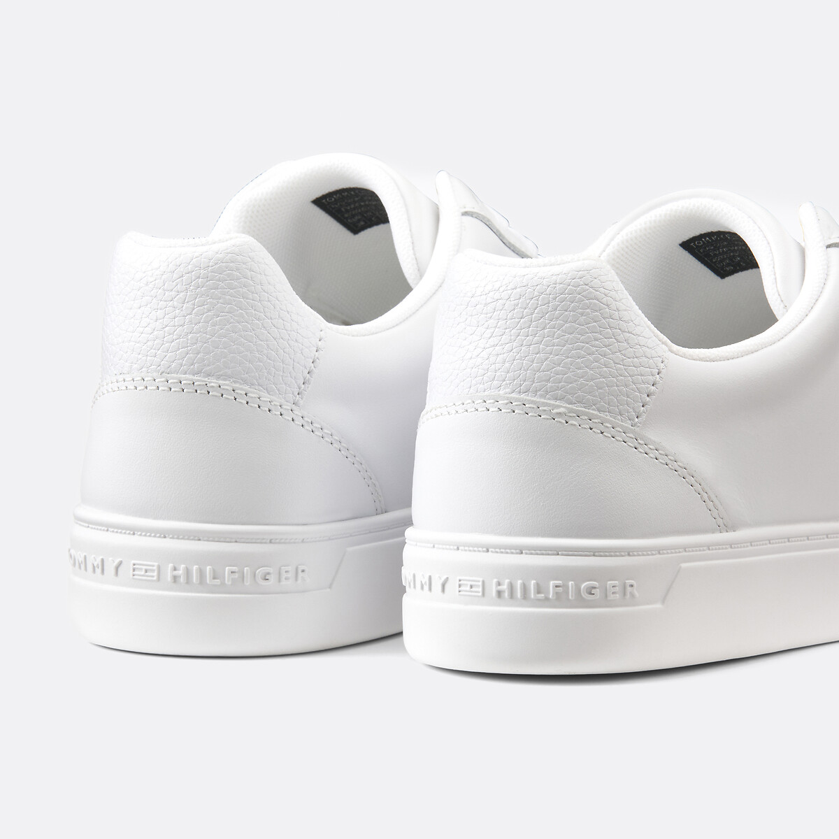 Sapatilhas em pele, Flag Court branco, TOMMY HILFIGER