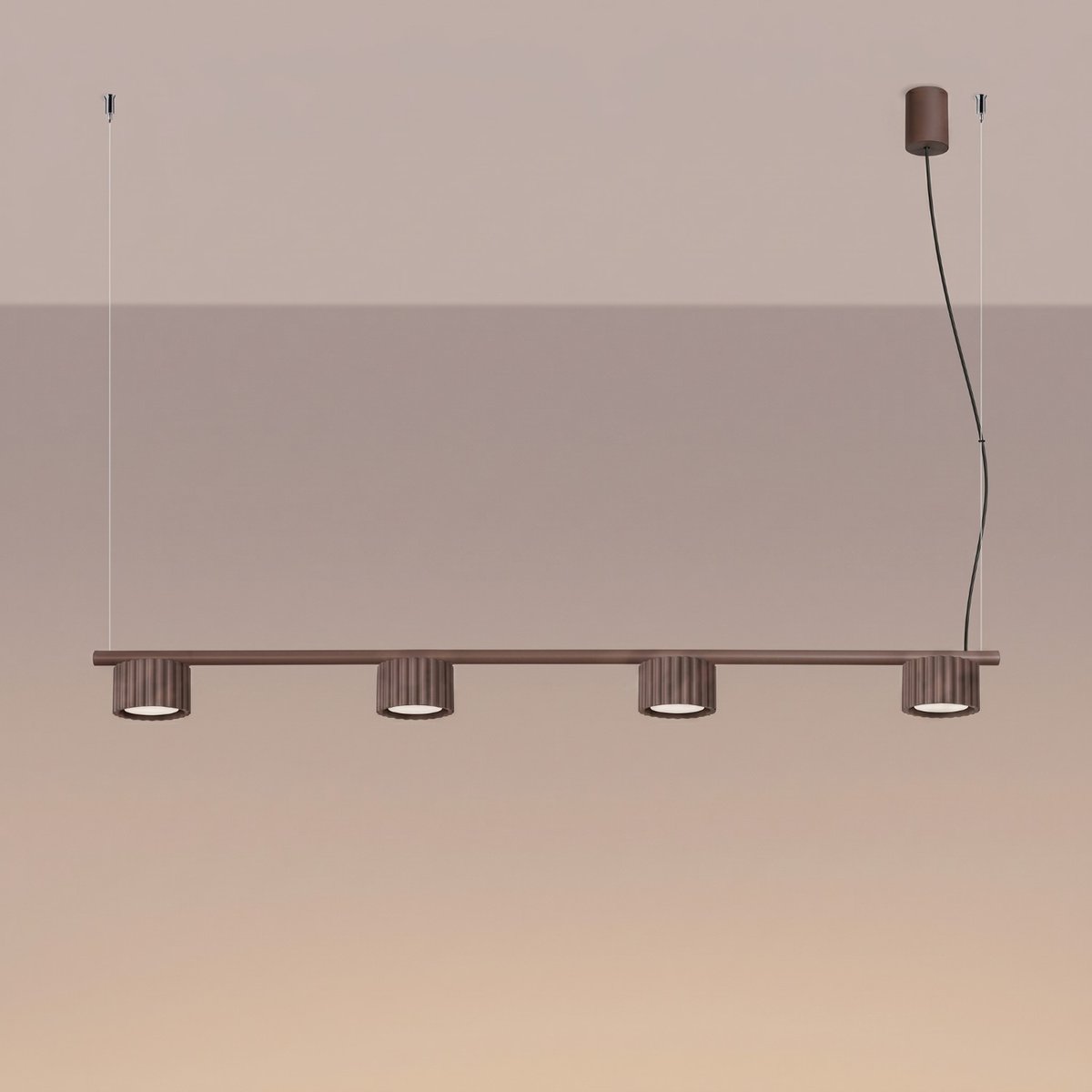 Lustre Aluminium Marron Gx53 4 AURA marron, EDEN