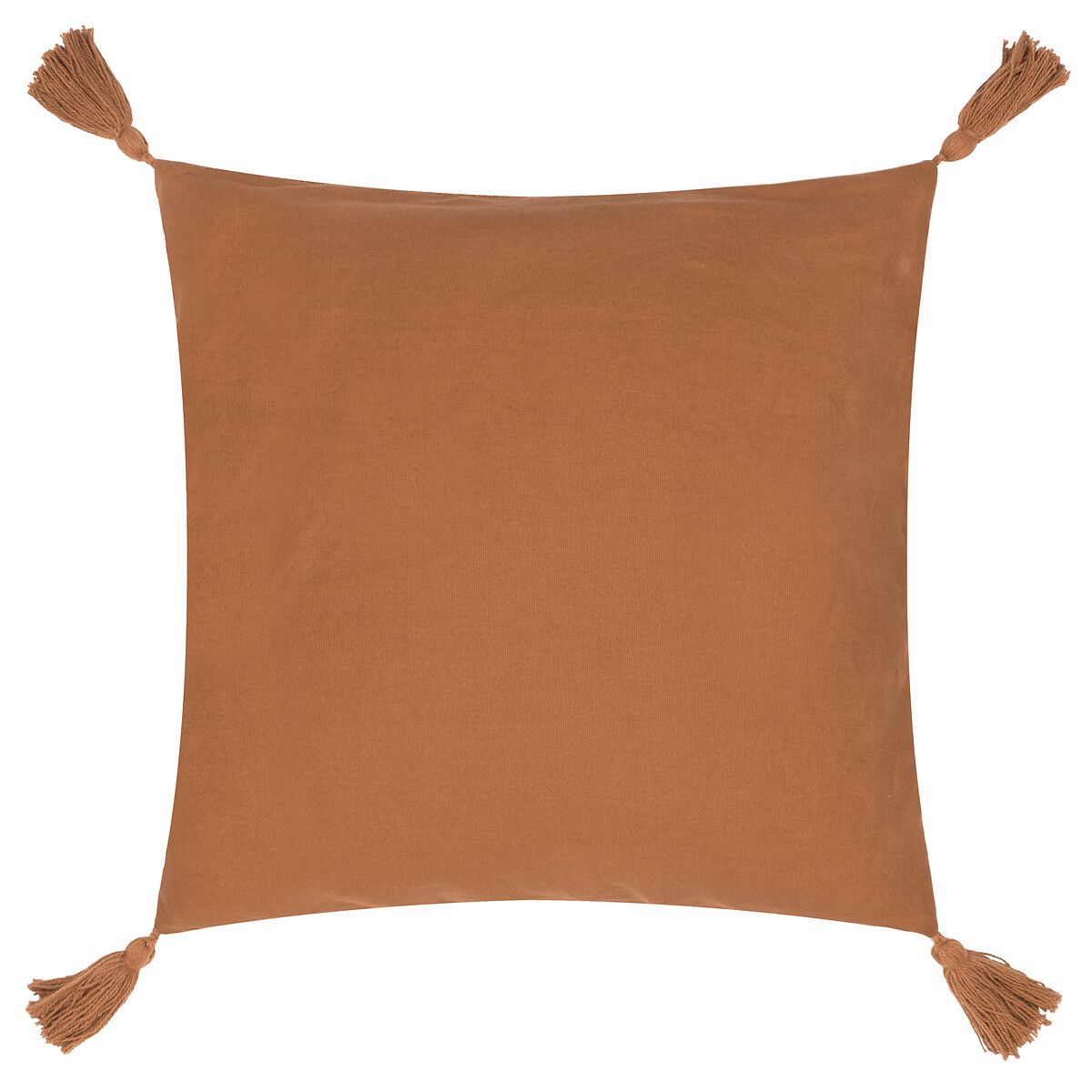 Larch Woven Cotton Filled Cushion ginger, YARD