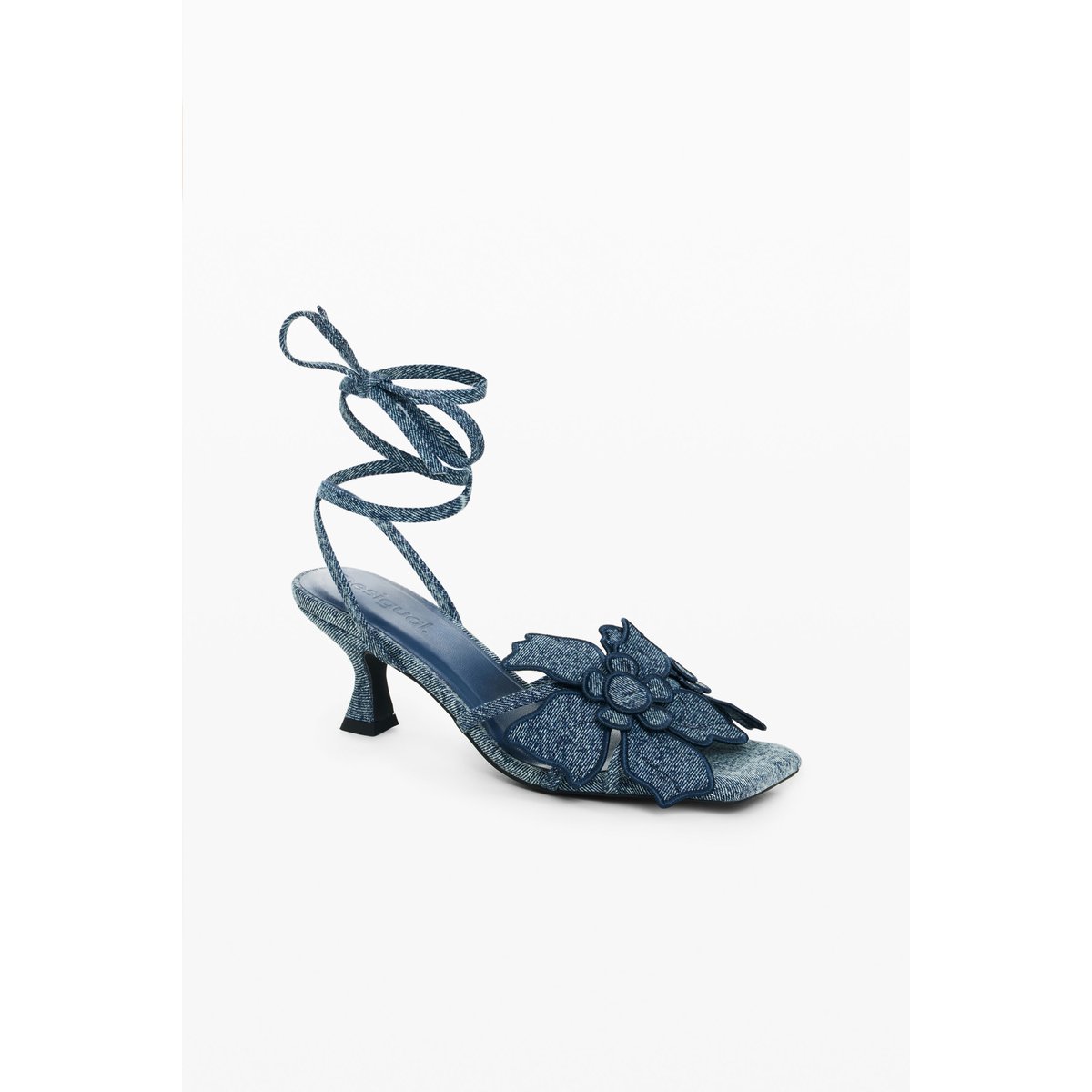Sandale appliques fleur bleu, DESIGUAL