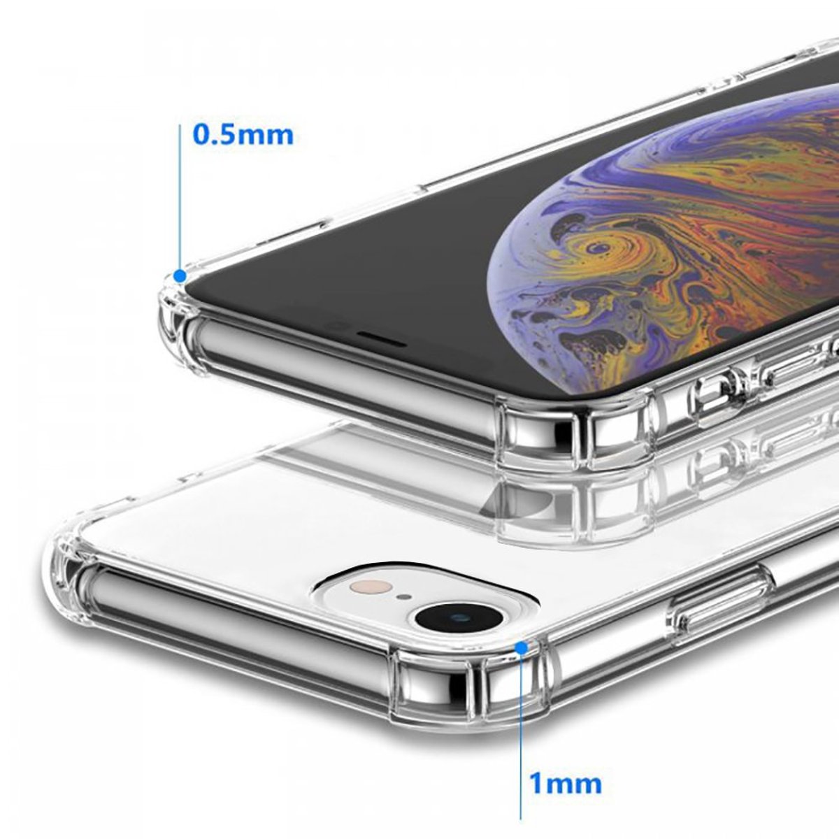Coque iPhone Se 2020 / 2022 antichoc + 2 vitres transparent, EVETANE