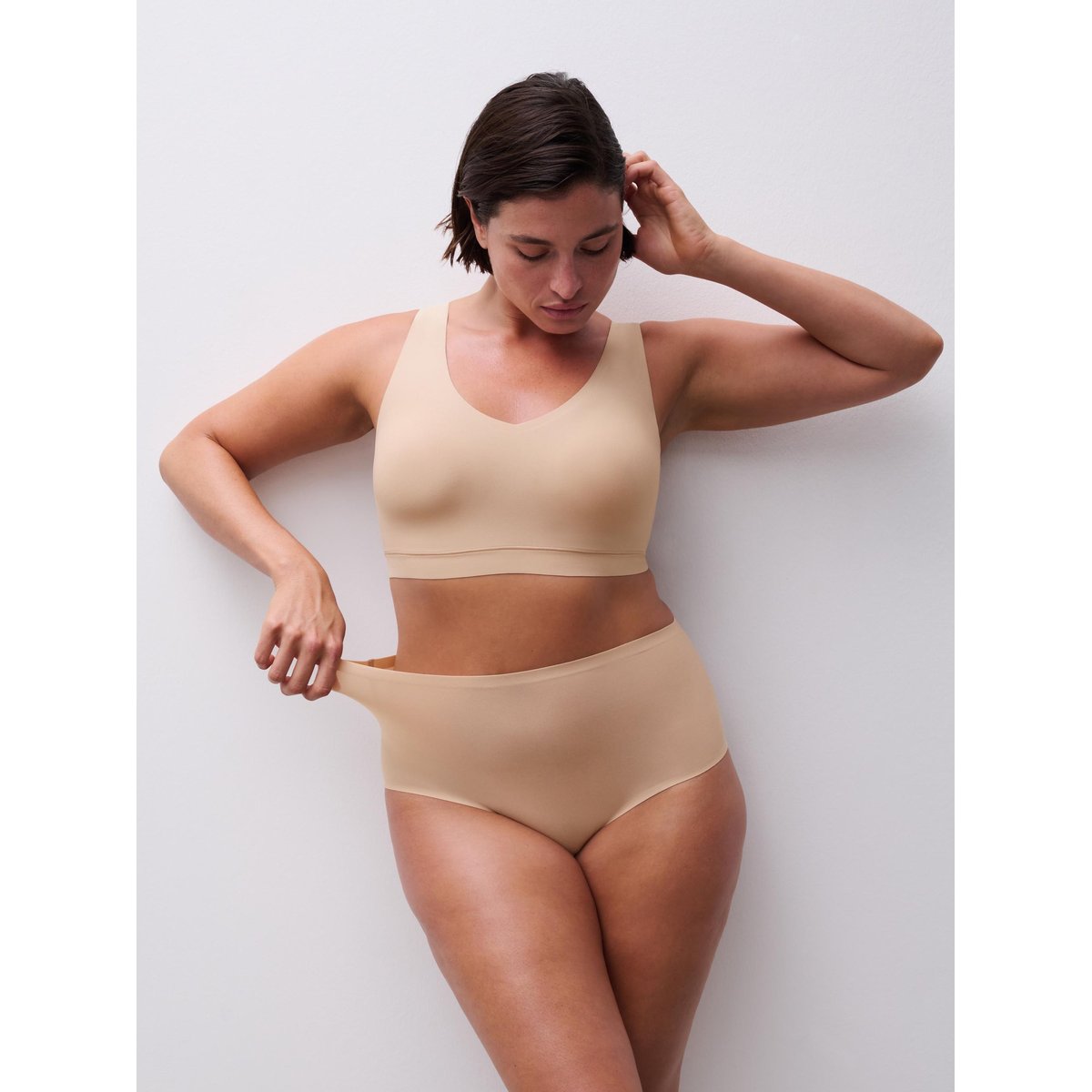 Culotte taille haute +size SOFTSTRETCH nude, CHANTELLE