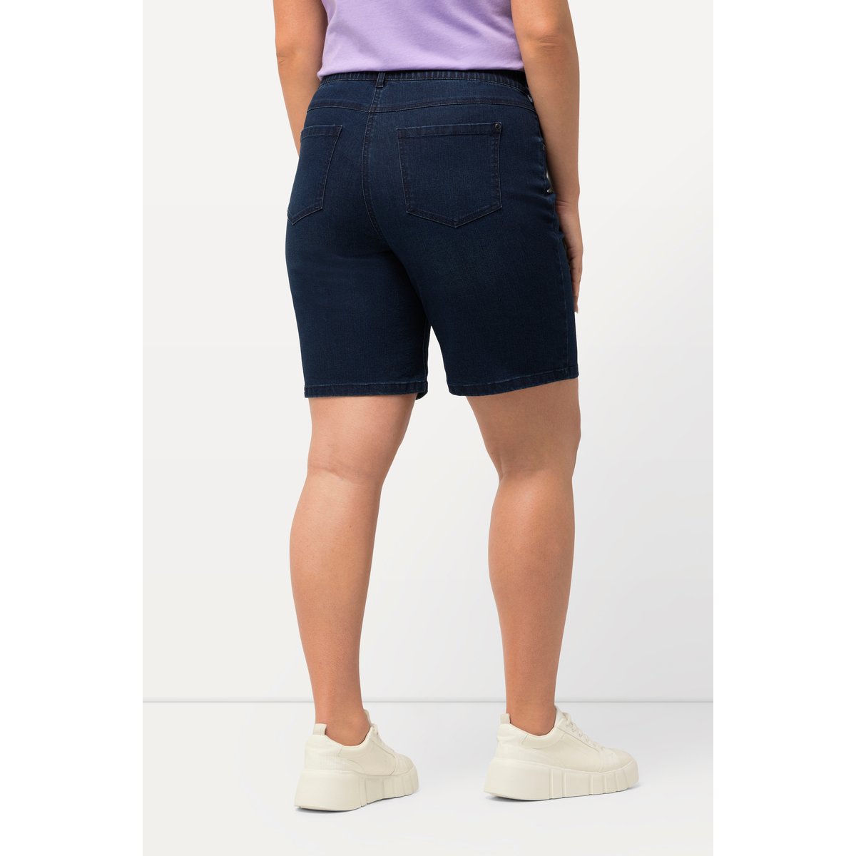 Bermuda en jean Mandy. Coupe 5 poches et bleu jean, ULLA POPKEN