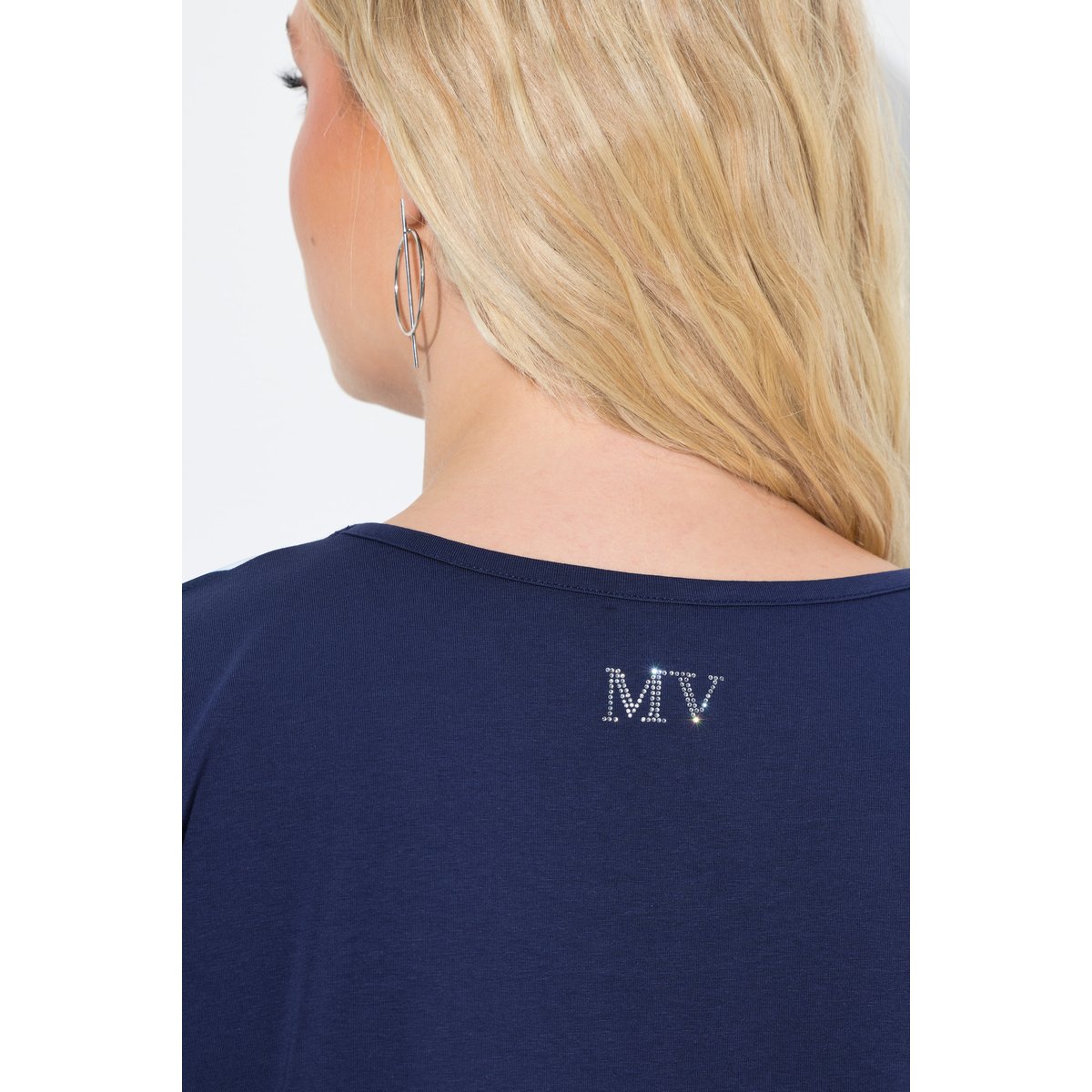 T-shirt motif cercles, coupe oversize marine, ULLA POPKEN