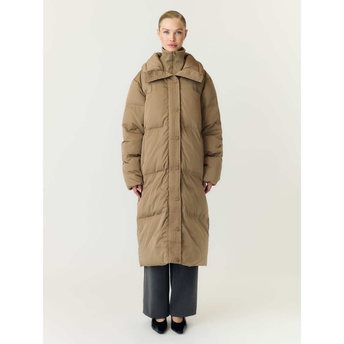 Manteau En Duvet marron - sepia tint, YAS