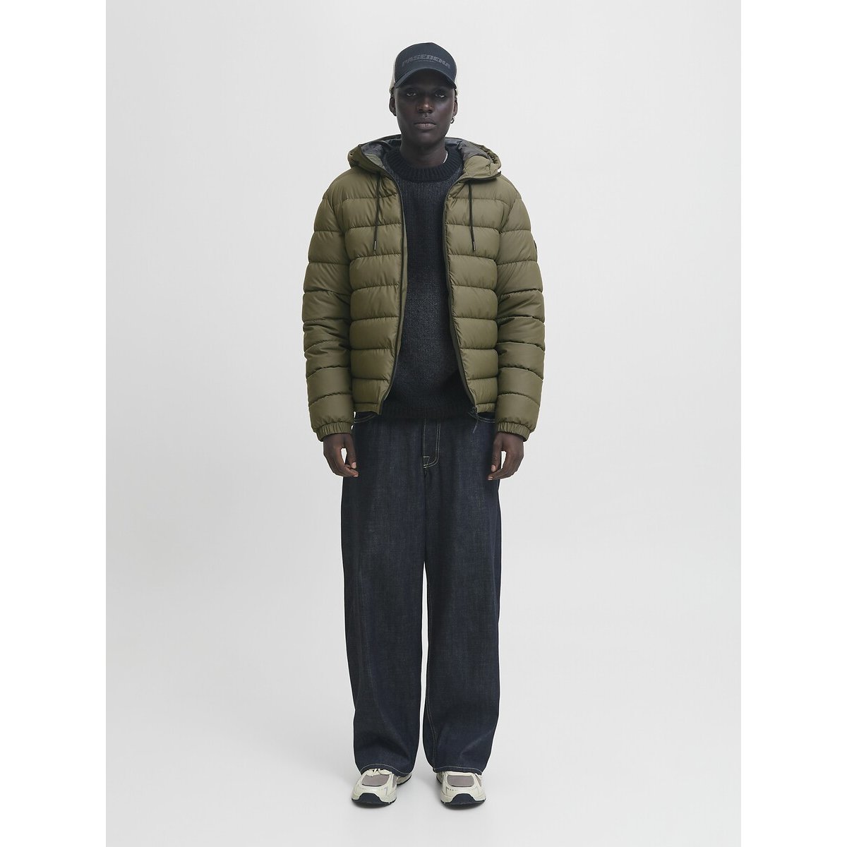 Piumino trapuntato verde kaki, JACK & JONES