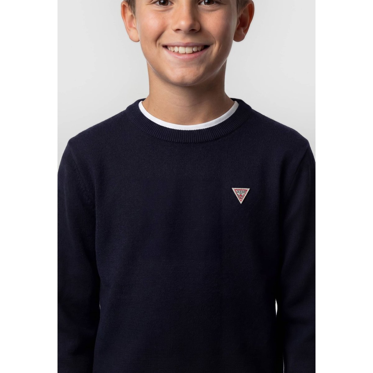 Pull Logo Marque bleu foncé, GUESS KIDS