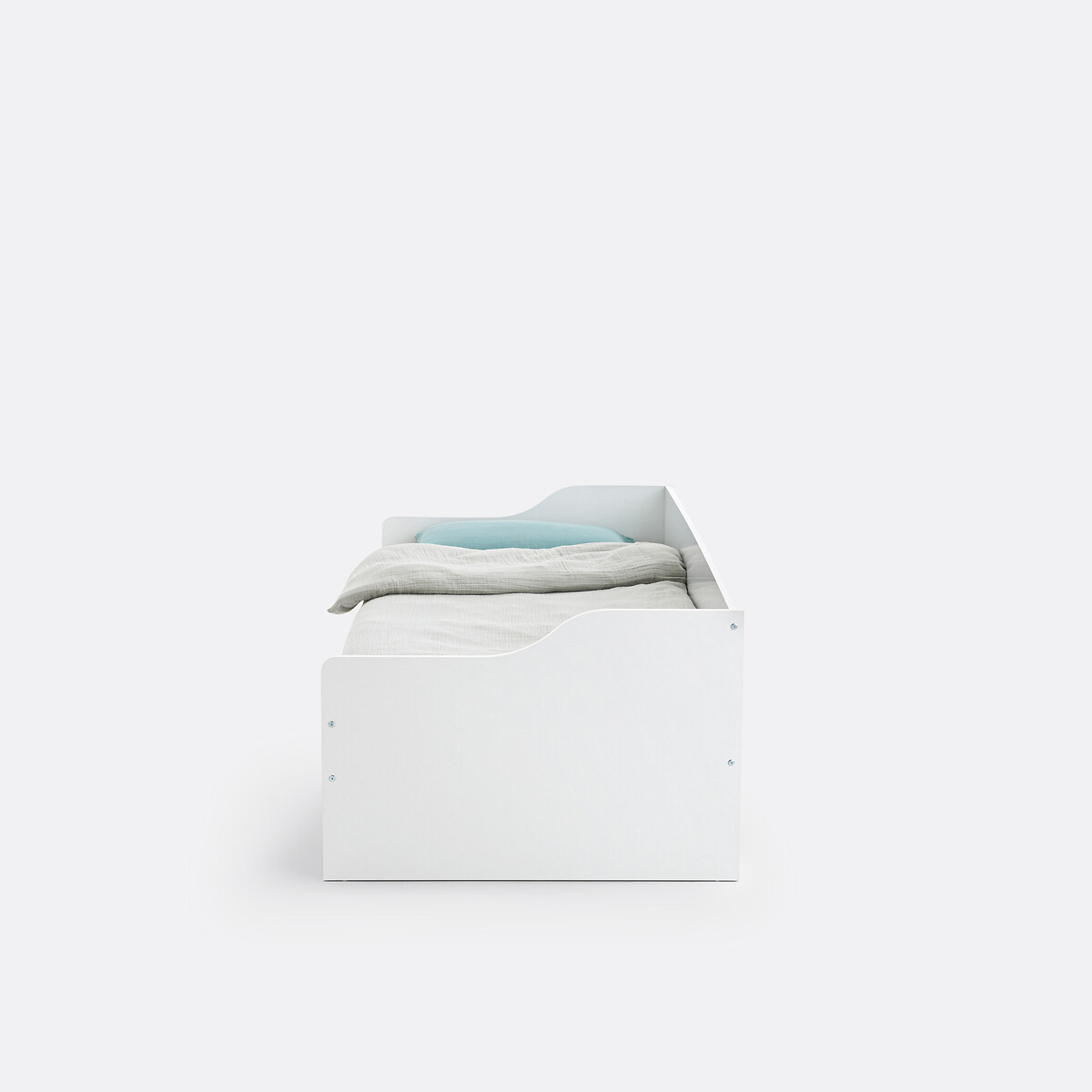 Lit banquette gigogne avec sommiers, Arrie blanc, SO'HOME