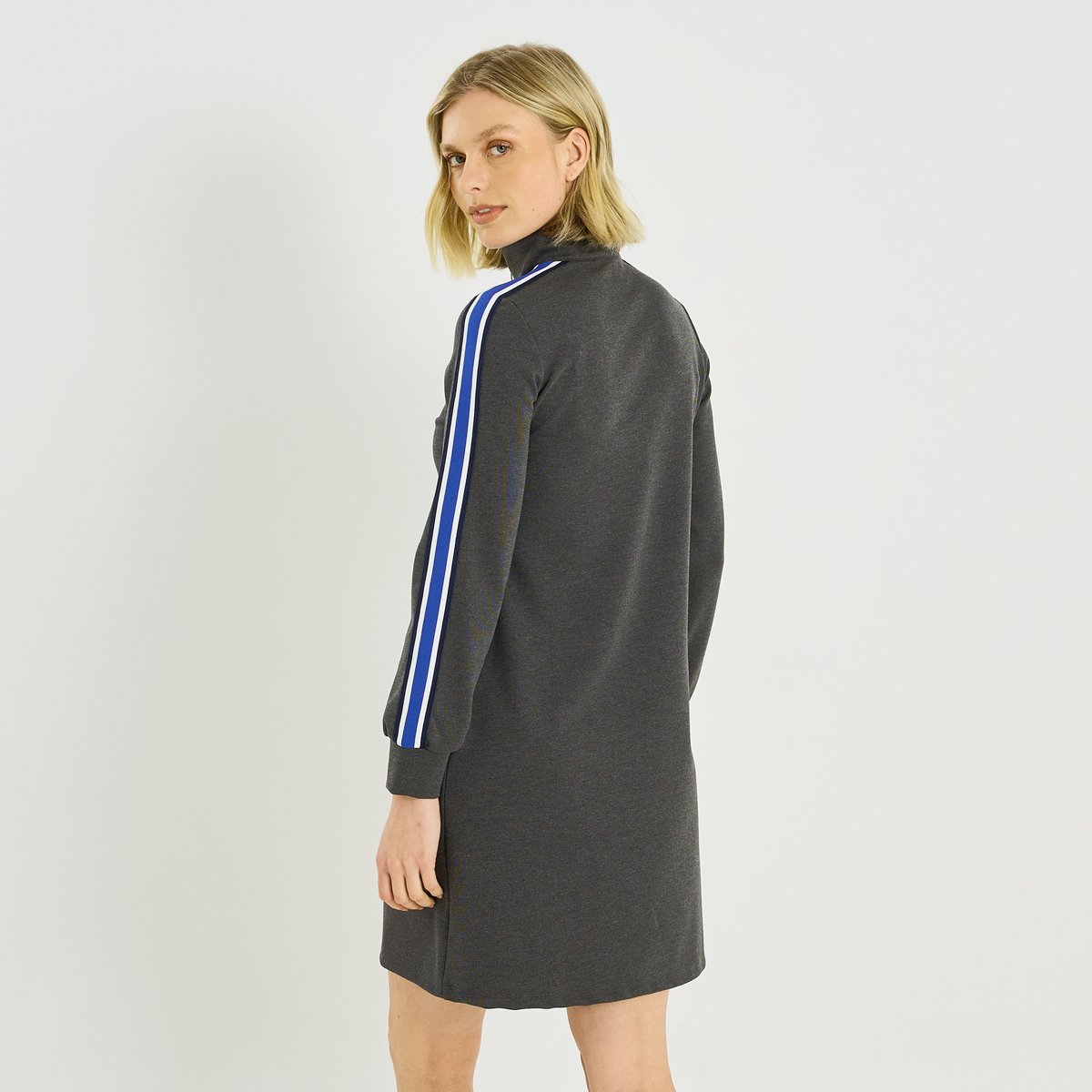 Robe courte en maille gris, GRAIN DE MALICE