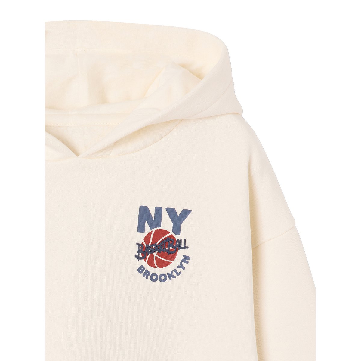 Sweat à capuche écru, VERTBAUDET