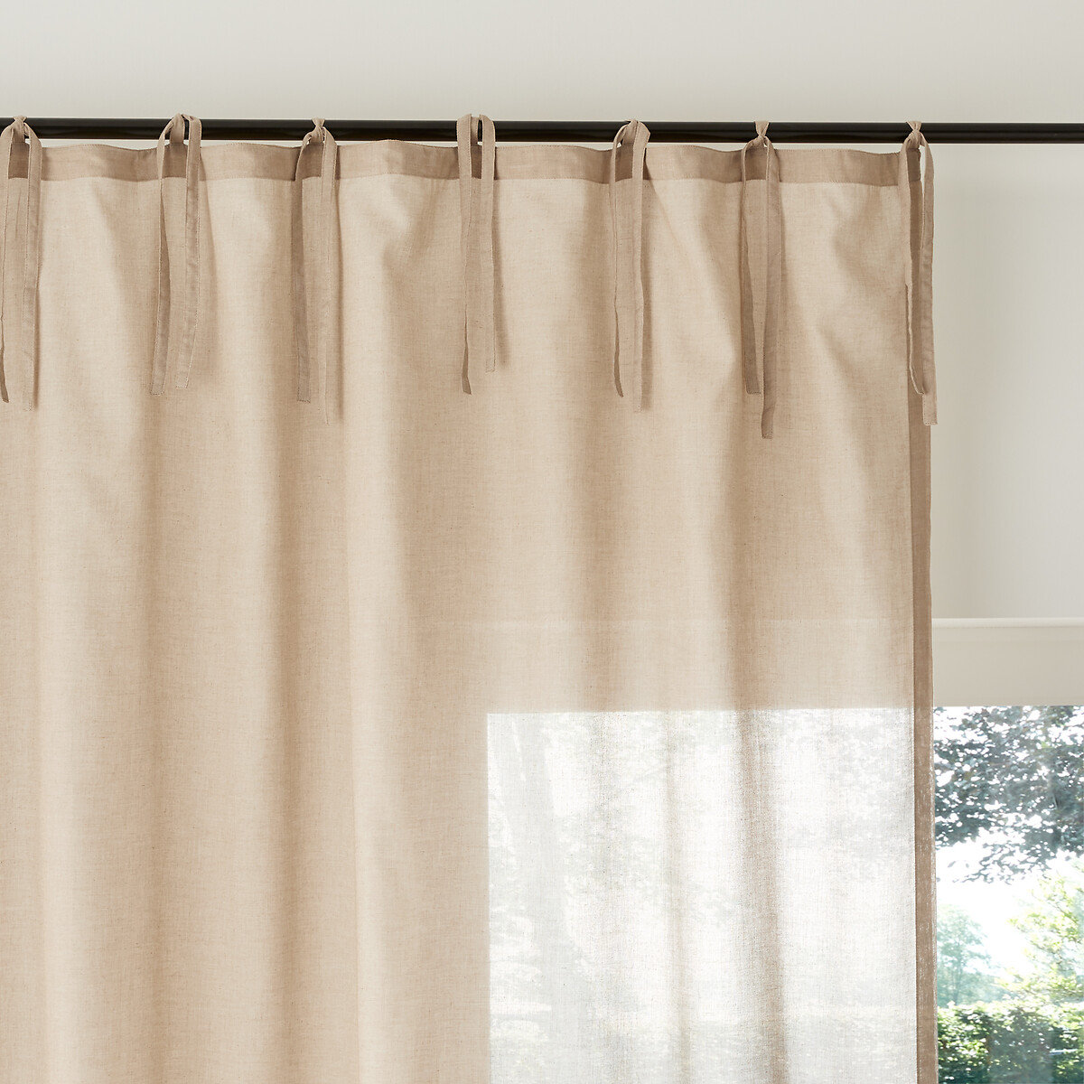 Scenario Tie-Finish Sheer Curtain Panel natural, LA REDOUTE INTERIEURS