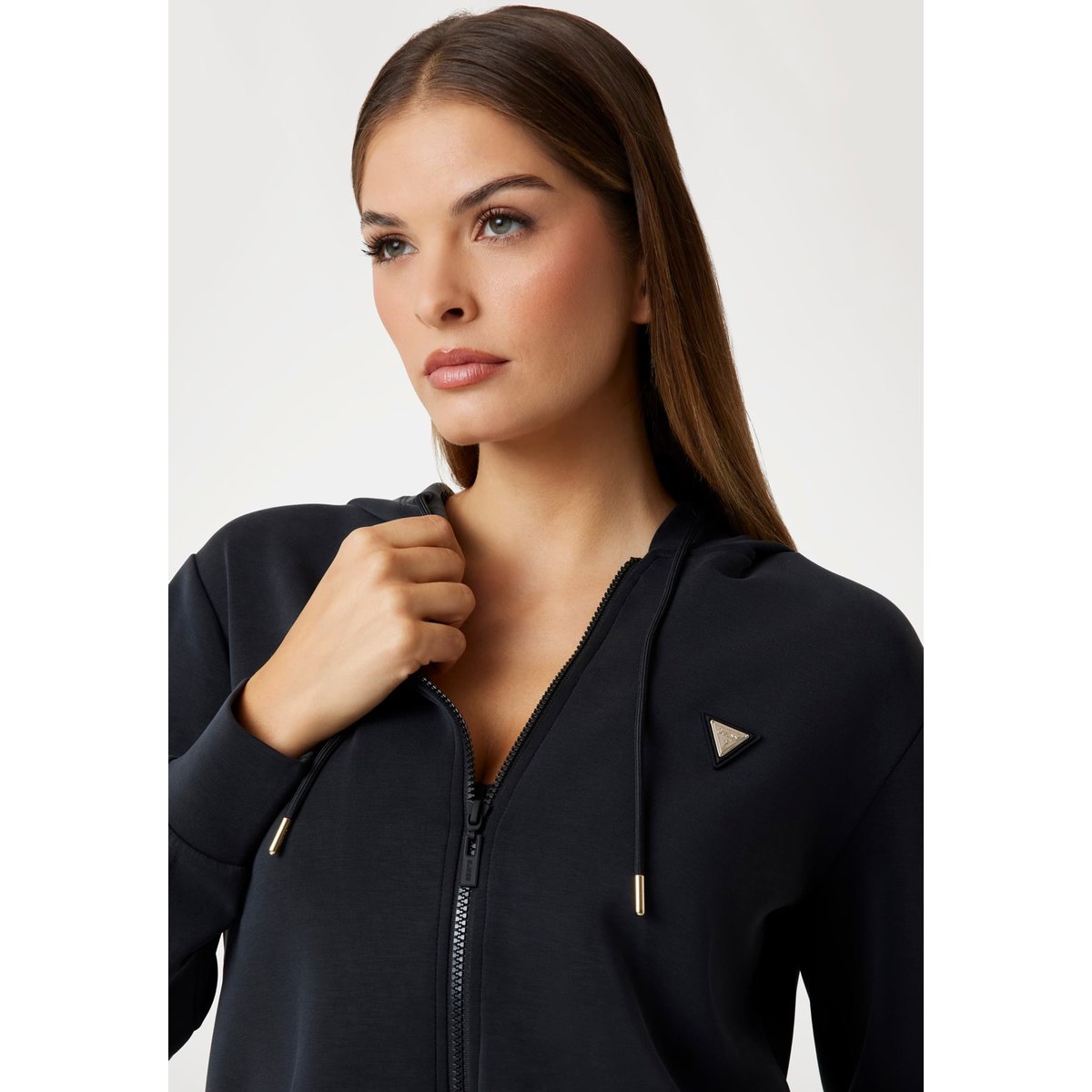 Sweat À Capuche Zippé Intégral noir, GUESS