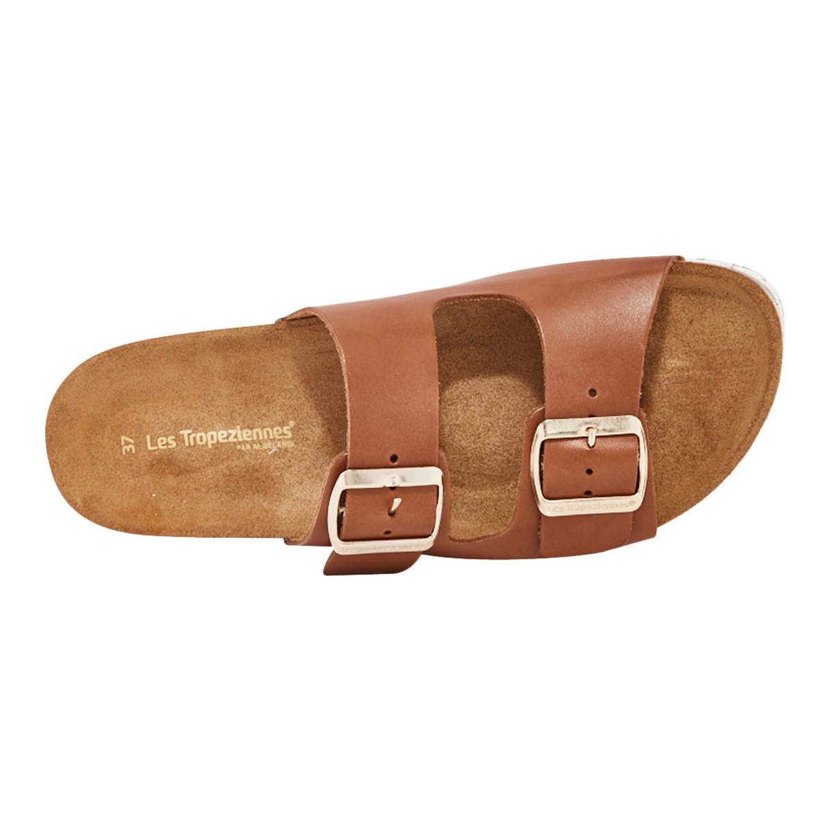 Mules confort en cuir Zatix cognac, LES TROPEZIENNES PAR M.BELARBI