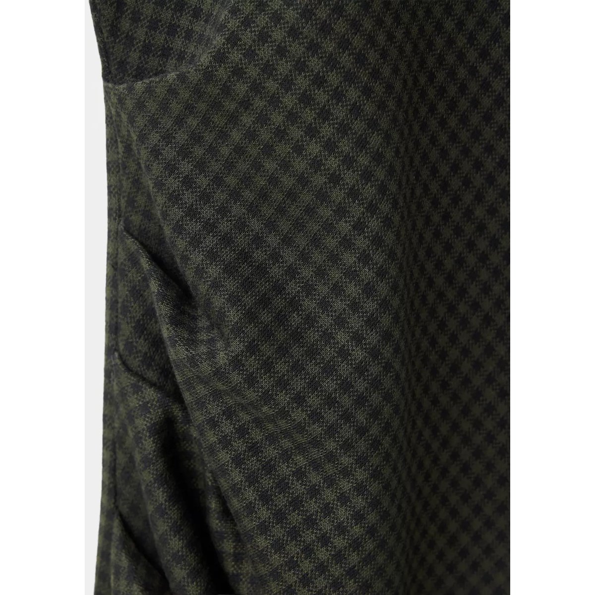 Robe à carreaux froncée vert, MANGO