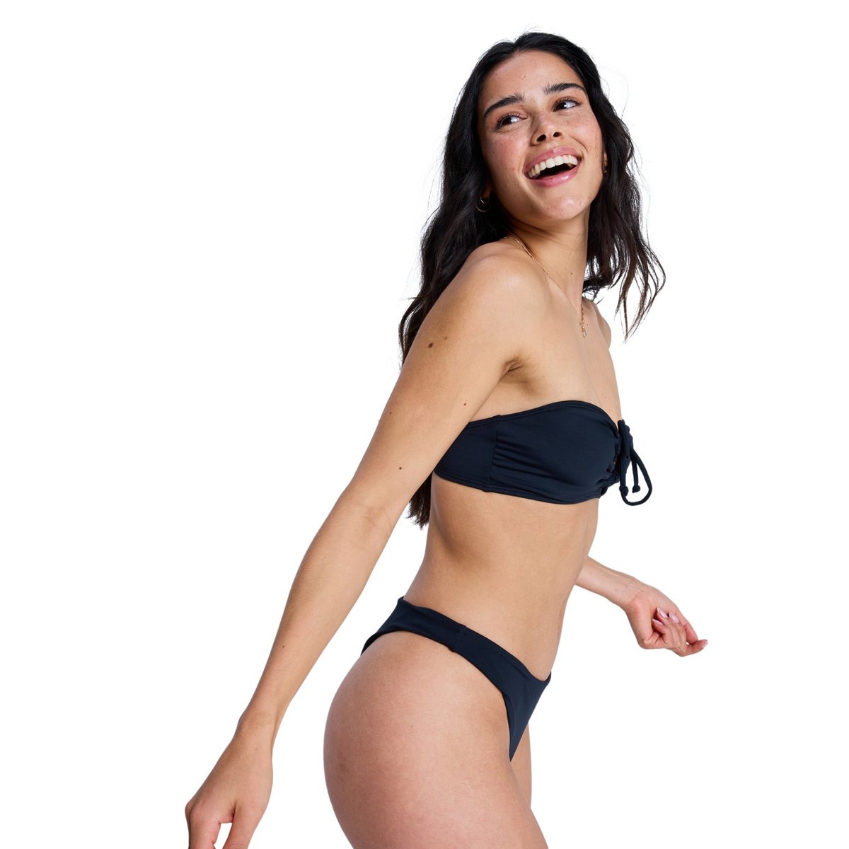Haut de maillot de bain bikini bandeau SOLID ESSENTIALS BANDEAU. noir anthracite, ROXY