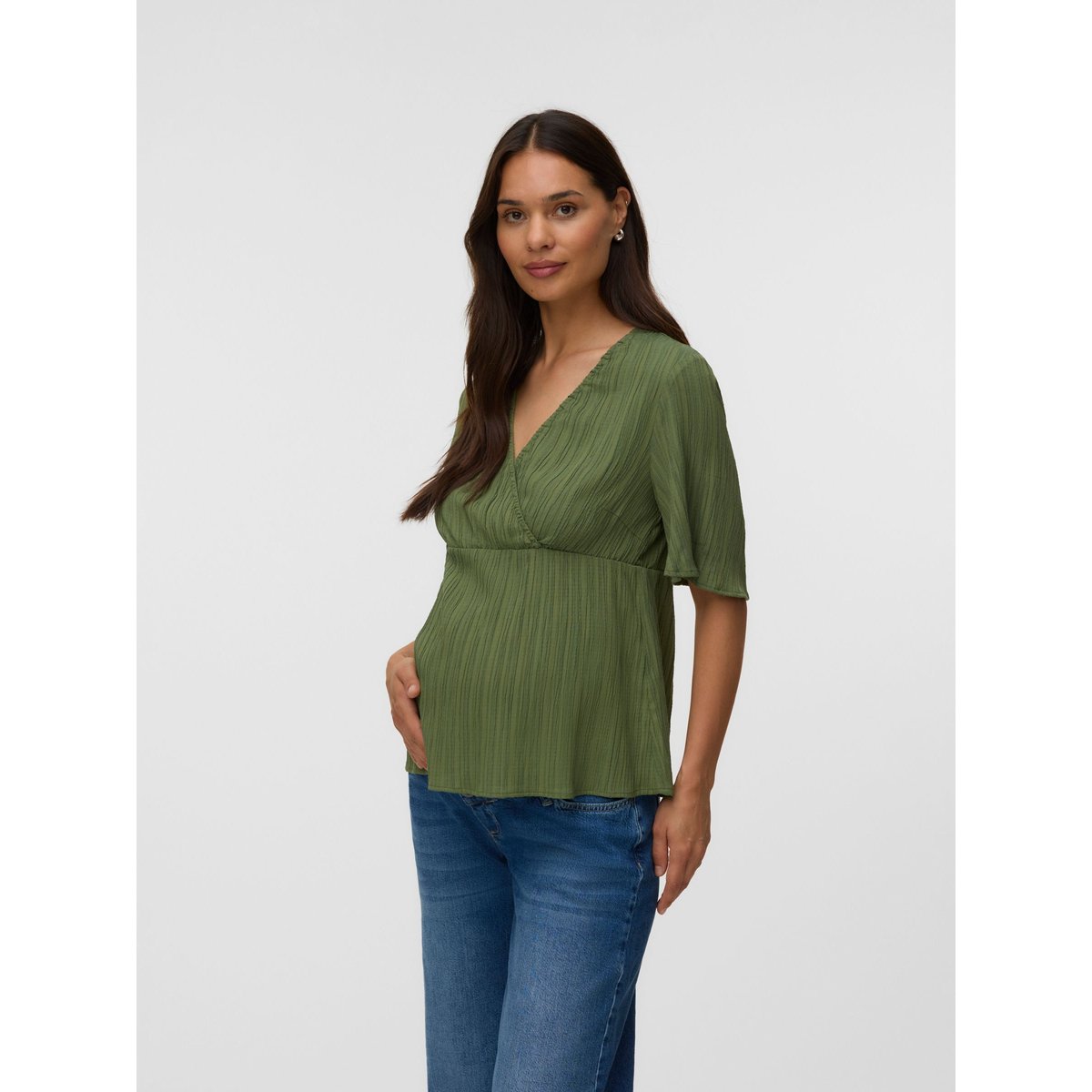 Blouse verte - campsite, MAMA LICIOUS