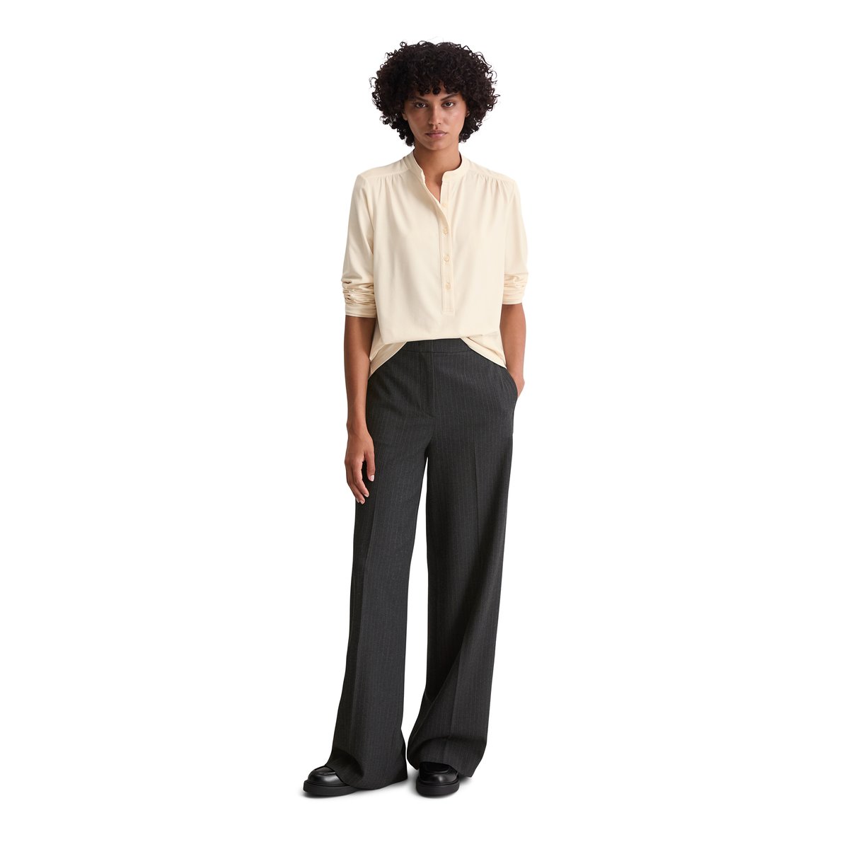 Blouse en jersey relaxed avec TENCEL™ Modal beige, MARC O'POLO