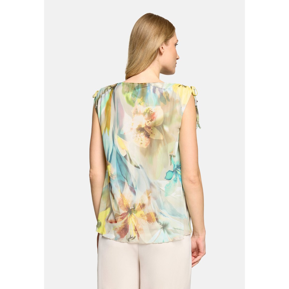 T-shirt en maille à fronce mint/nature, BETTY BARCLAY