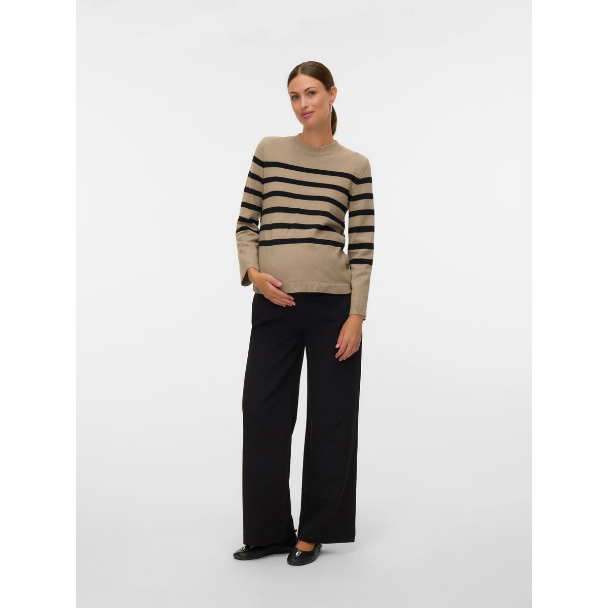 Pull En Maille natural melange, MAMA LICIOUS