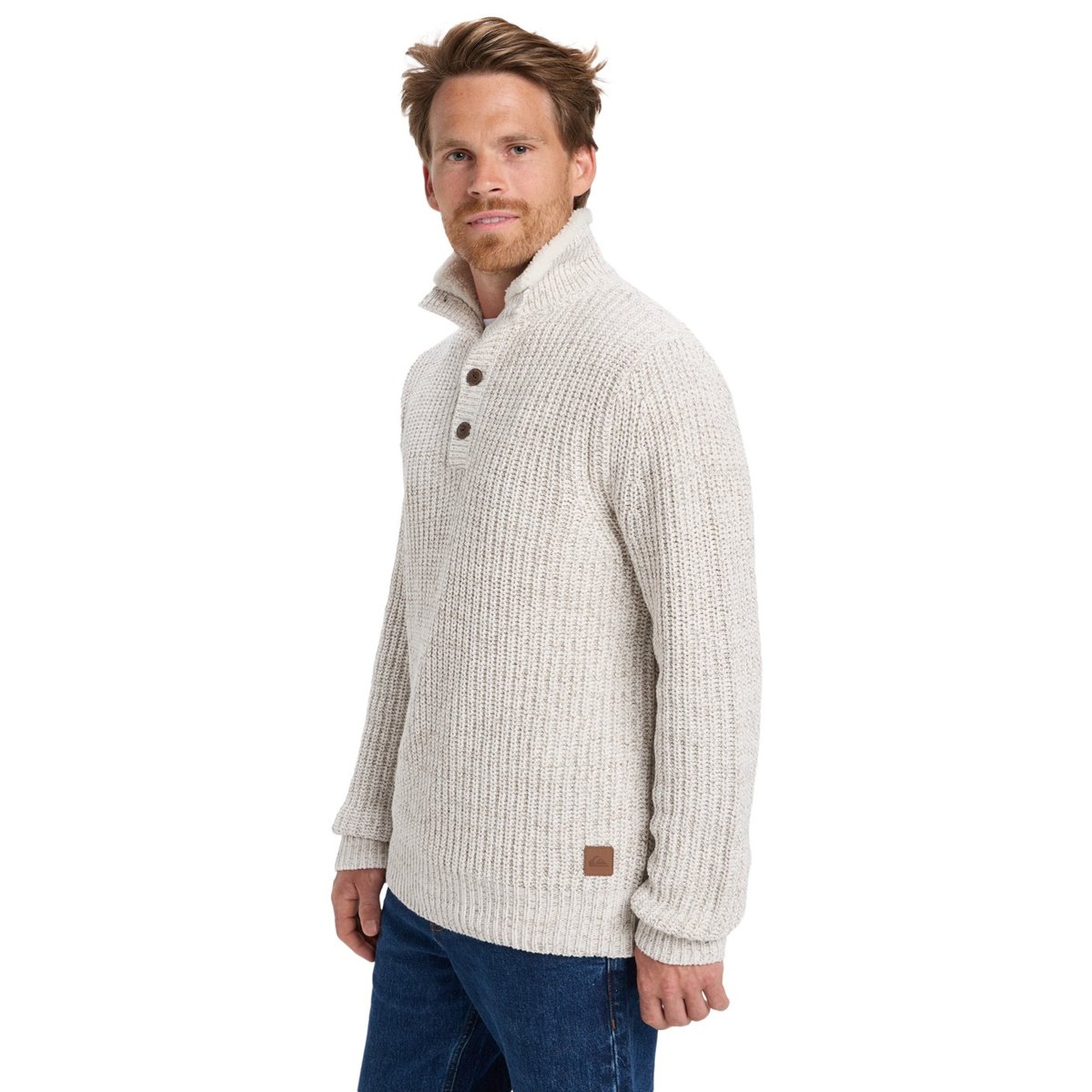 Pull BOULEVARD DES PLAGES blanc snow white heather, QUIKSILVER