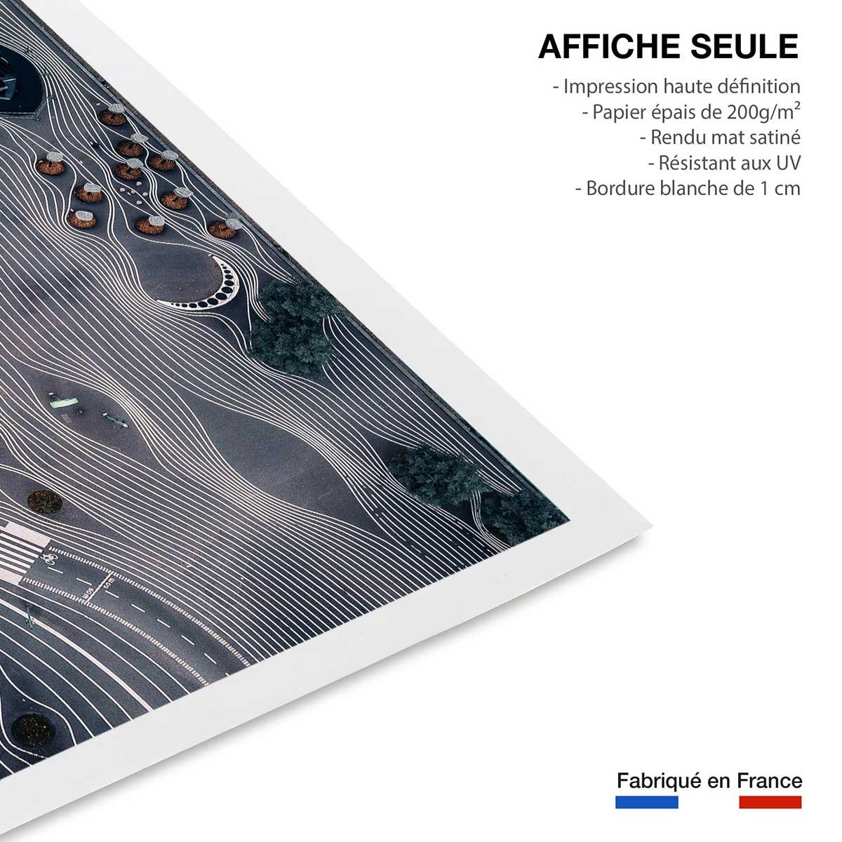 Affiche photo drône espace temps affiche seule, HEXOA