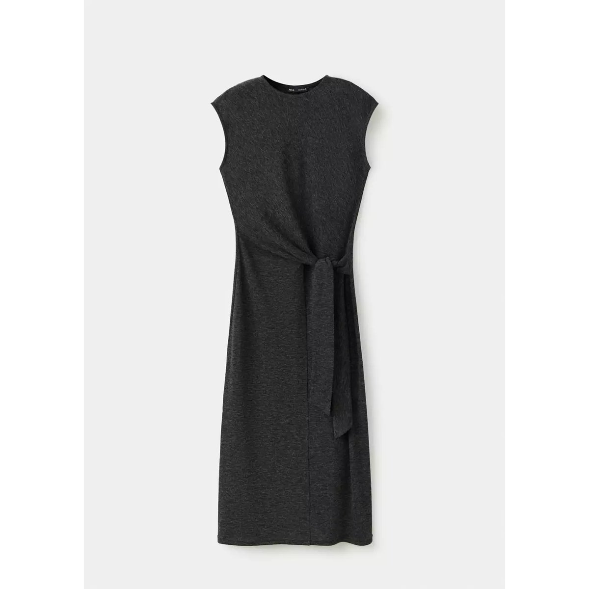 Robe maille nœud gris anthracite, MANGO