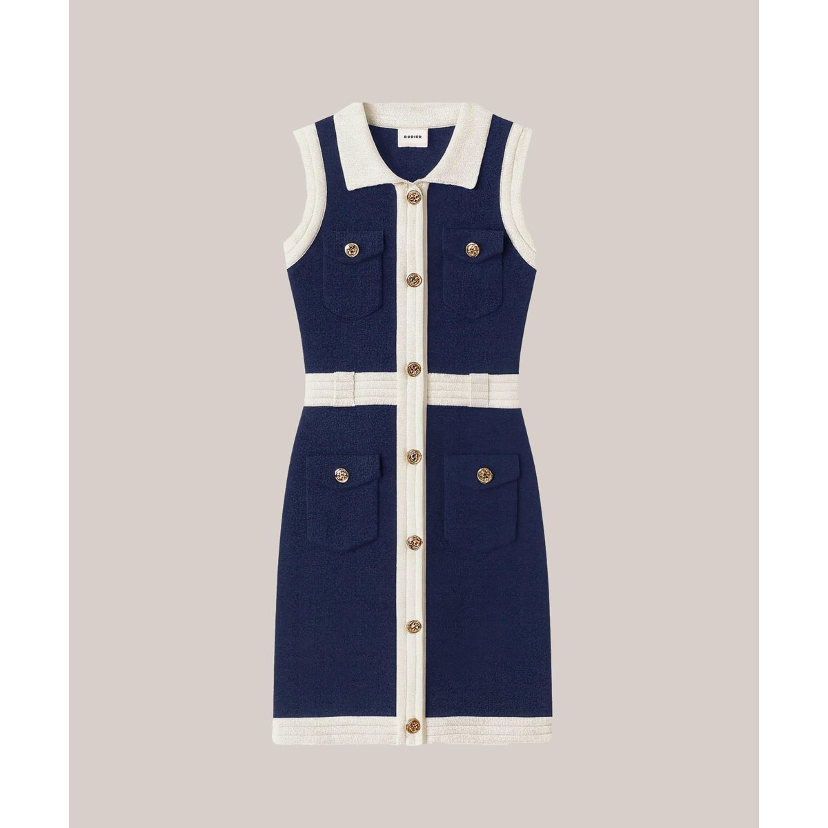 Robe courte en maille blanc, RODIER