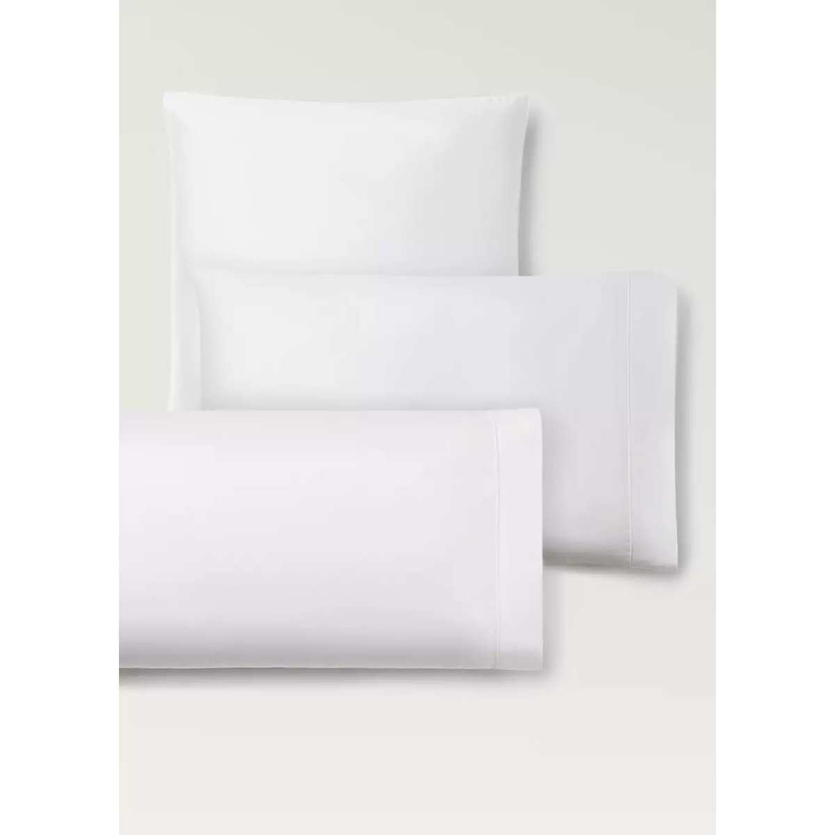 Housse d’oreiller coton satin 600 fils 45x110 cm blanc, MANGO HOME