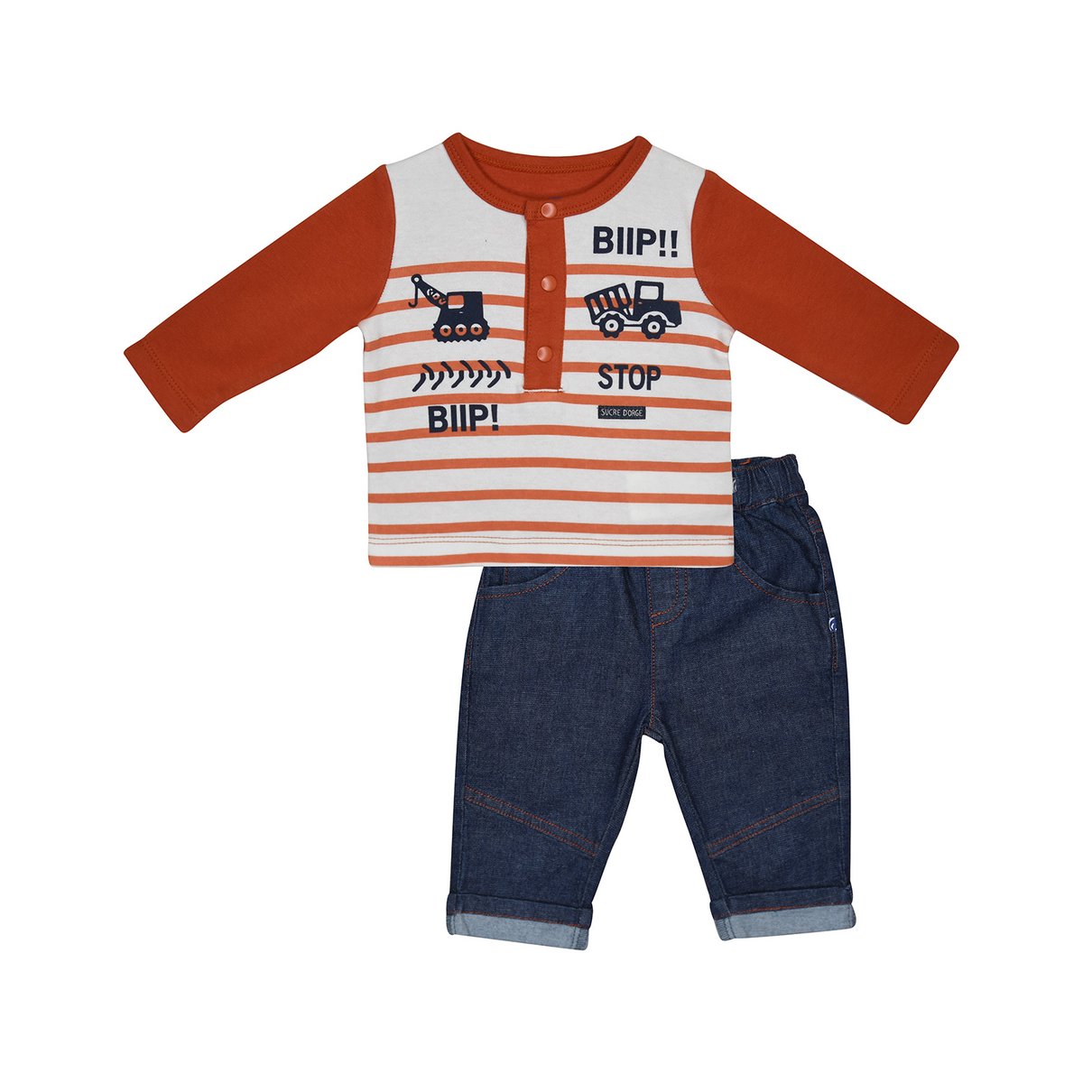 Tshirt pantalon ingmar jean bebe rouge, SUCRE D'ORGE