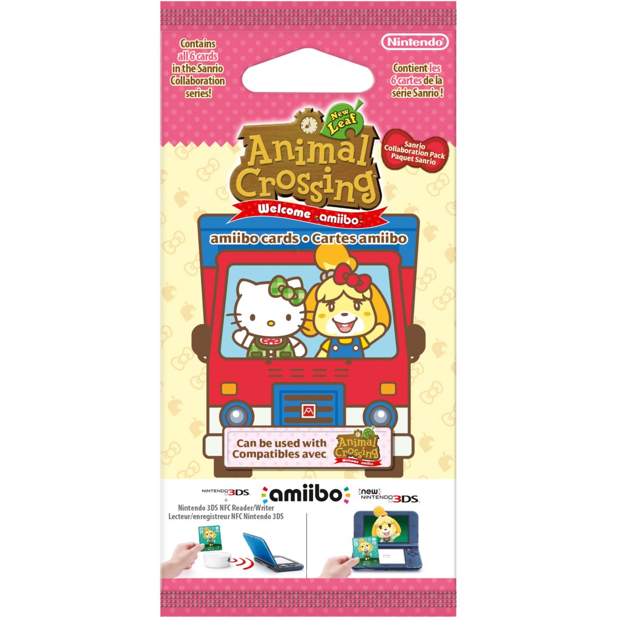 Pack Cartes Amiibo 6 Cartes Animal Crossing Serie Sanrio couleur unique, NINTENDO